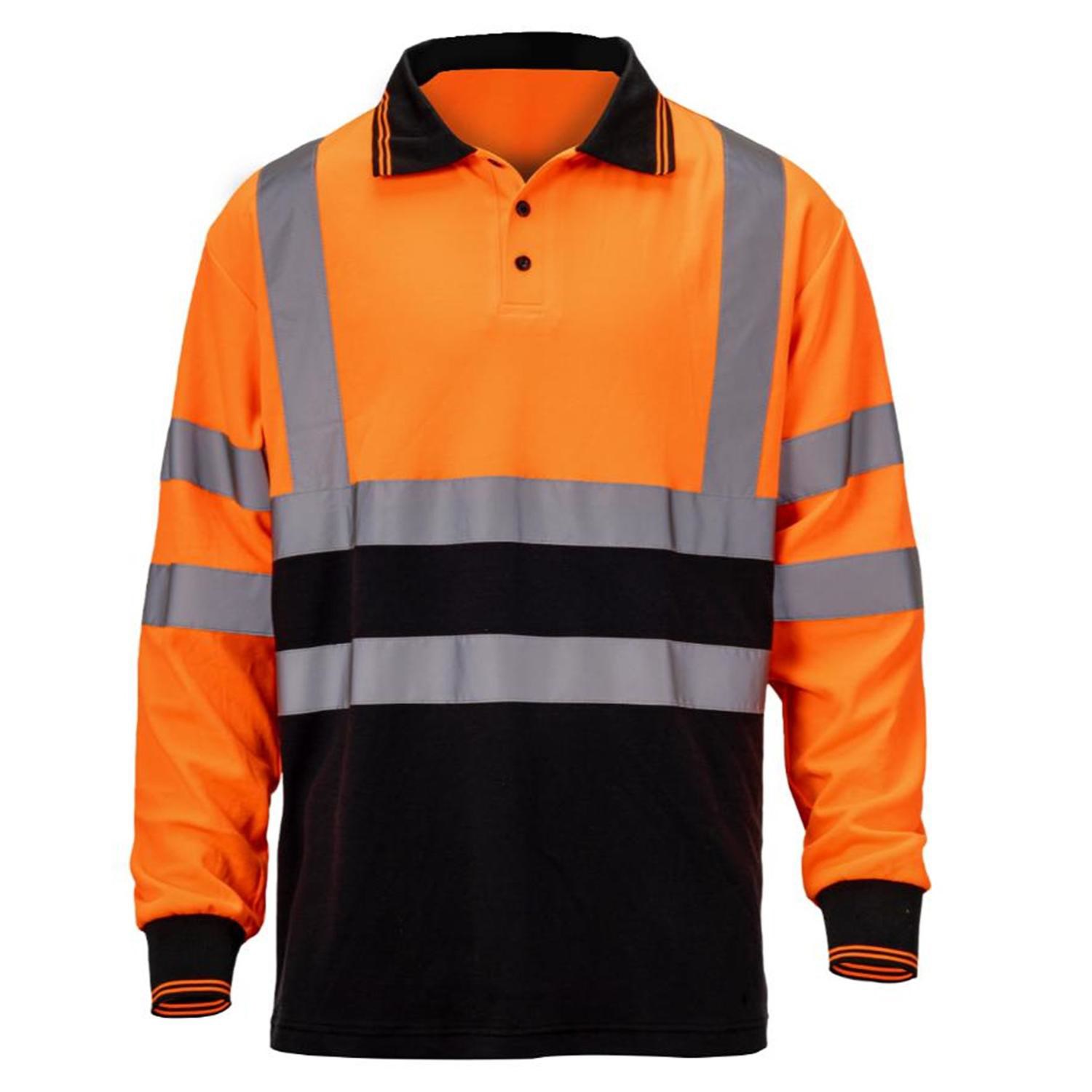 3.8 oz. Polyester Class 3 Color Block Reflective Tape Safety Polo Shirt 1