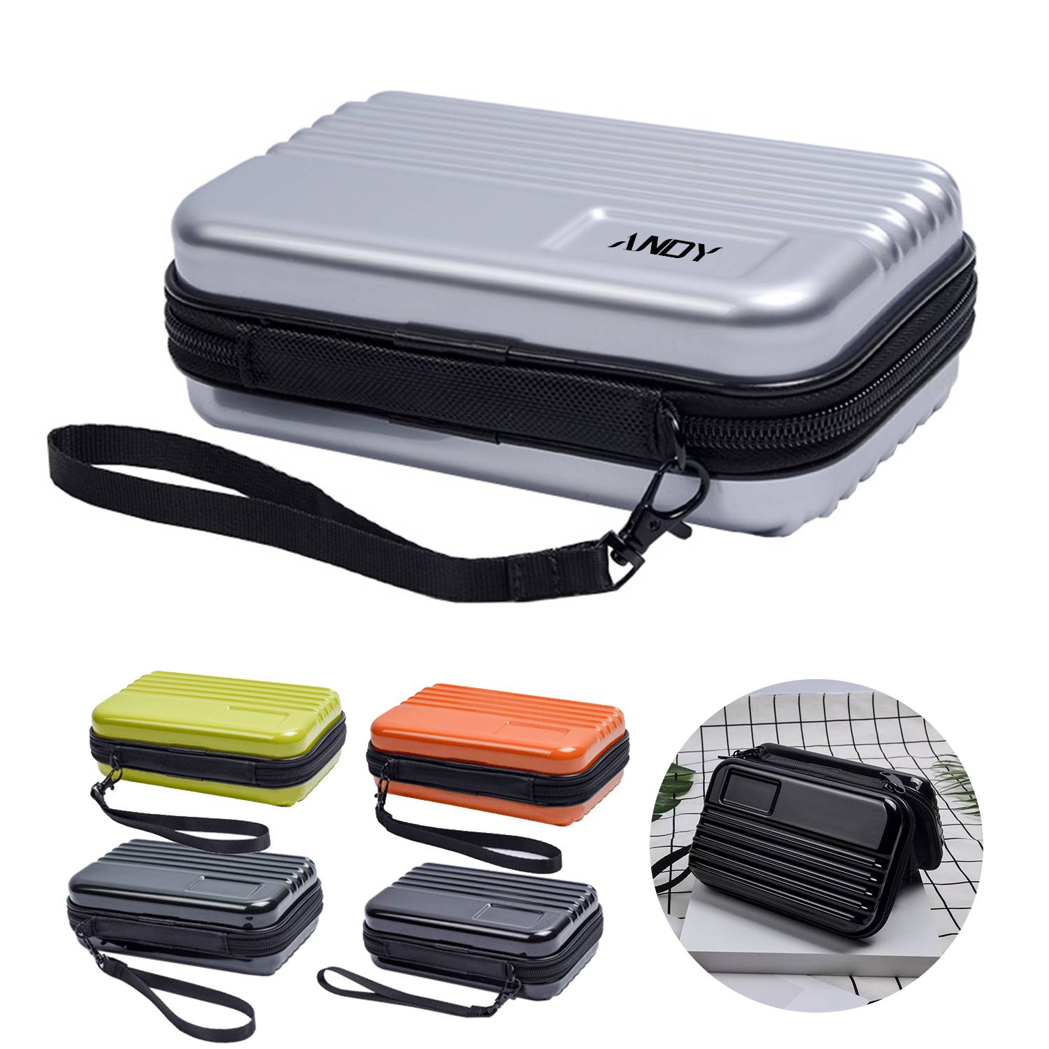 Hard Shell Cosmetics Case Carrying Mini Crossbody Bag 4