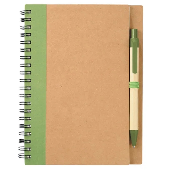 Eco Spiral Notebook and Pen Set 6
