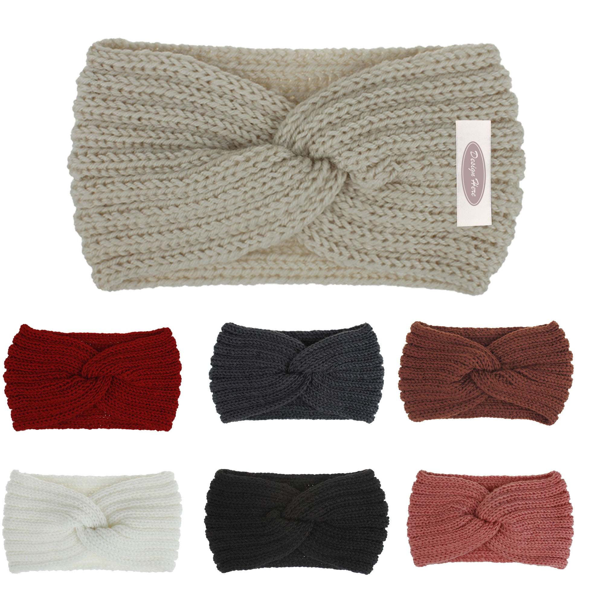 Winter Ear Warmers: Chunky Knit Braided Headbands 2