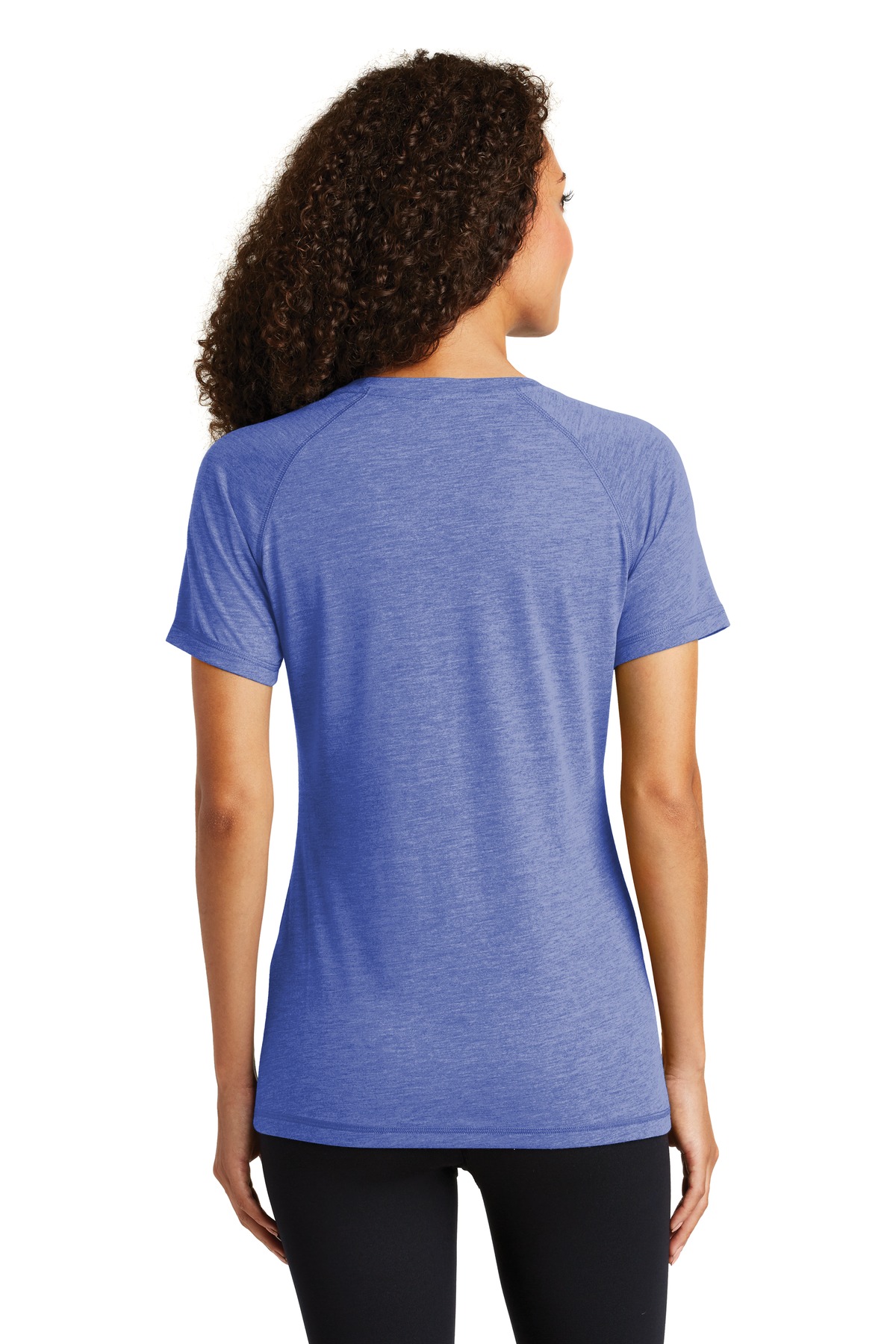 Sport-Tek Women's PosiCharge Tri-Blend Wicking Scoop Neck Raglan Tee. LST400 68