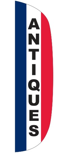 "ANTIQUES" 3' x 12' Message Flutter Flag 1
