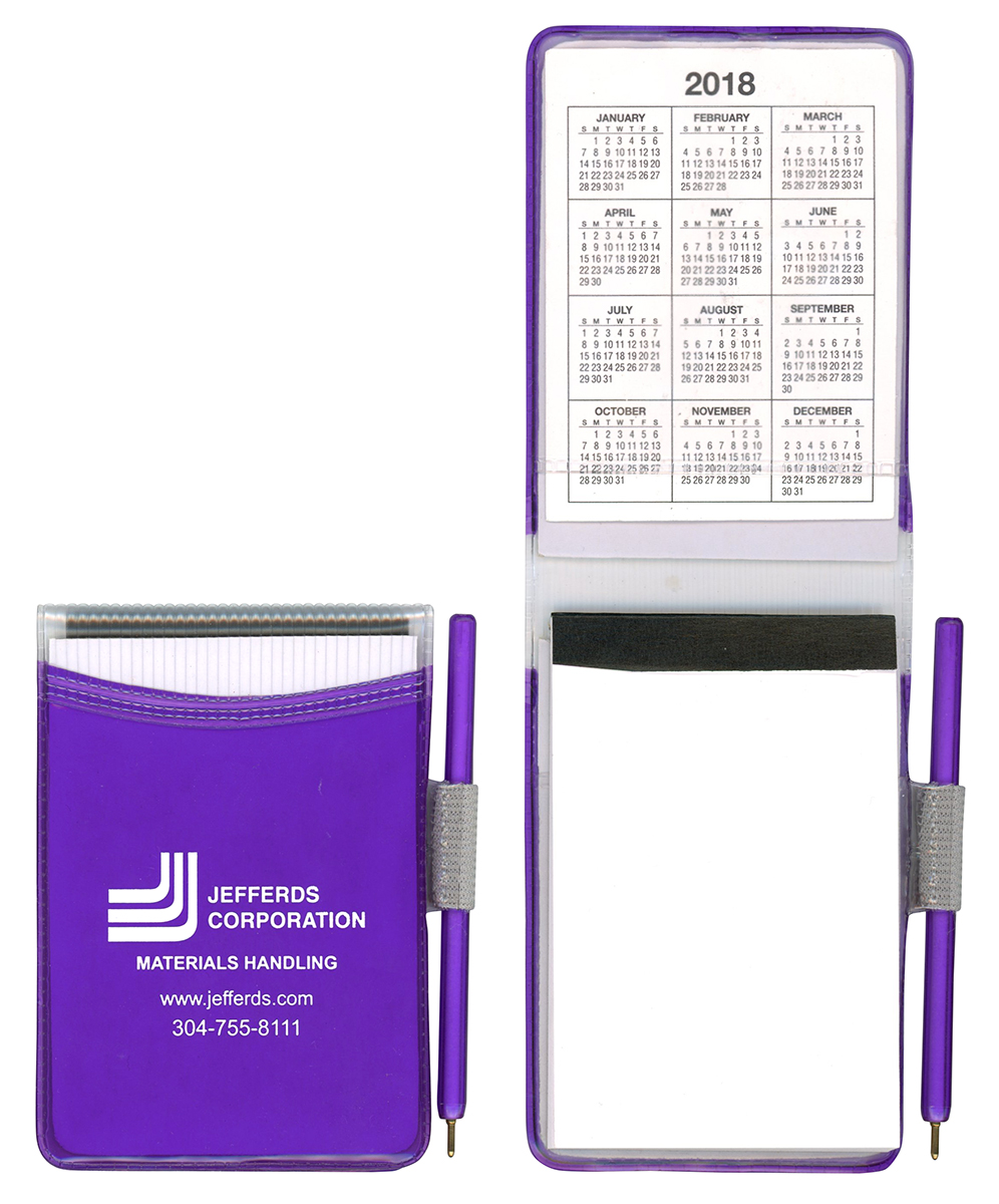 Hard Cover Memo Book w/ Pad & Matching Pen (30 Page Insert) 8