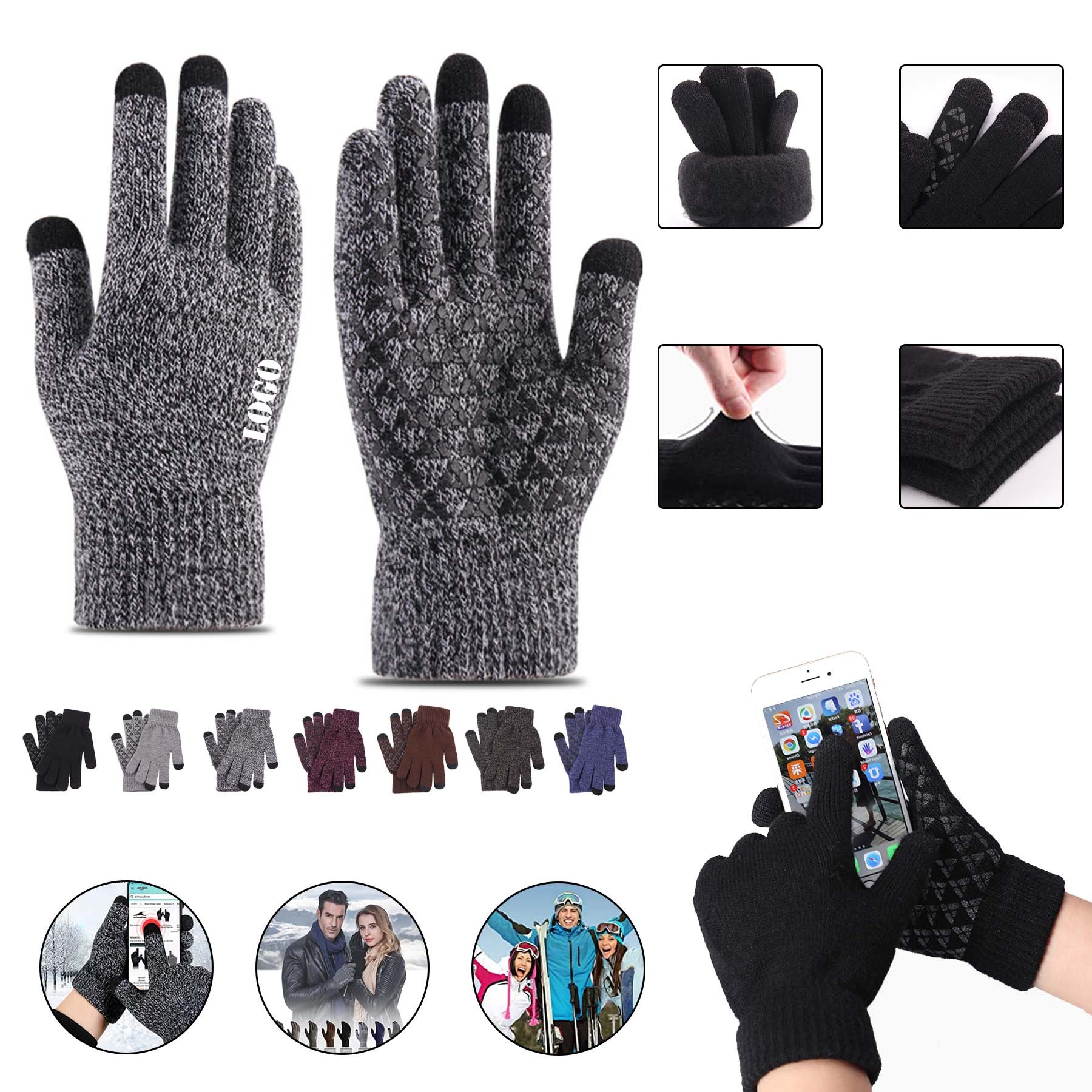 Winter Knit Touchscreen Gloves 1