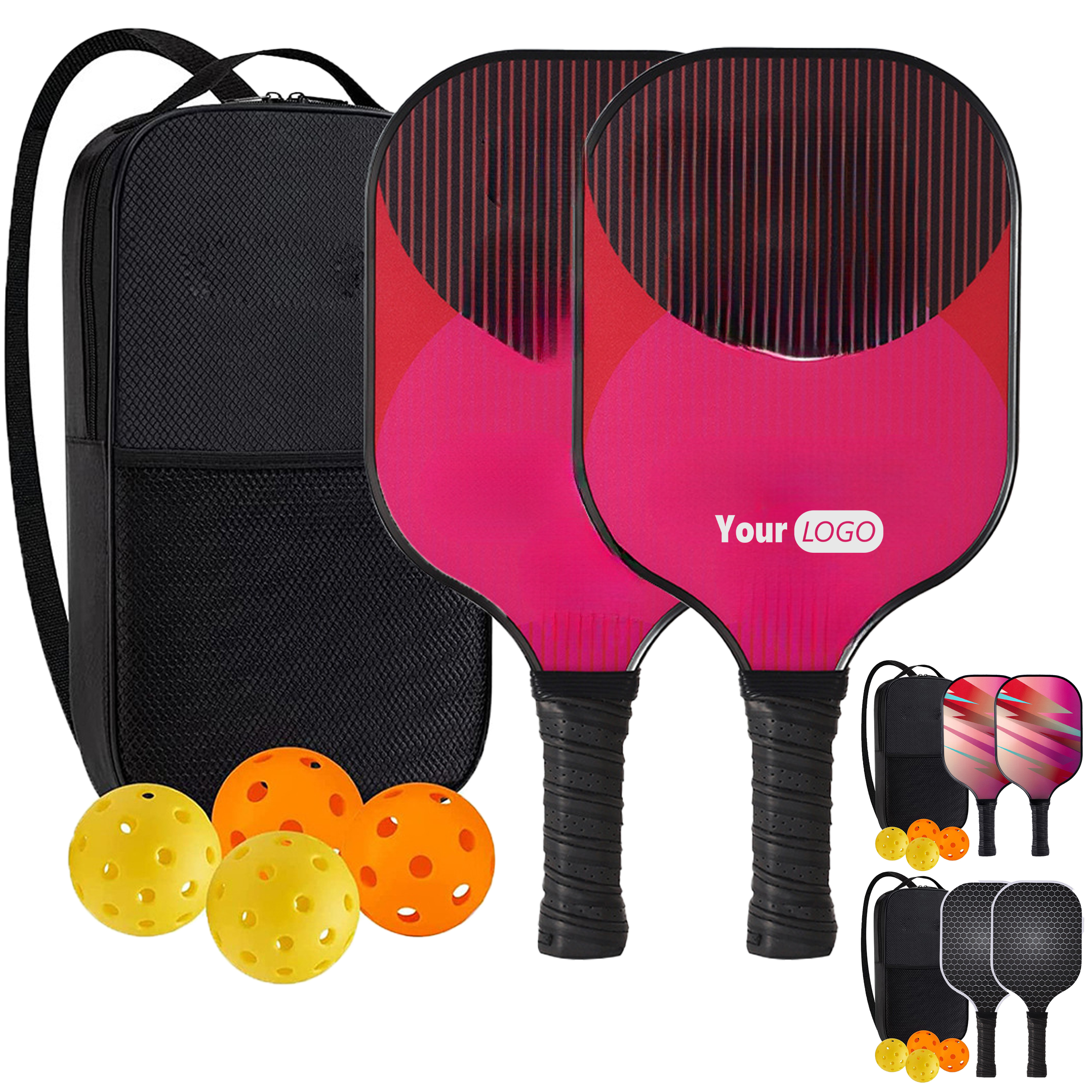 Fiberglass Custom Full-Color Pickleball Set 1