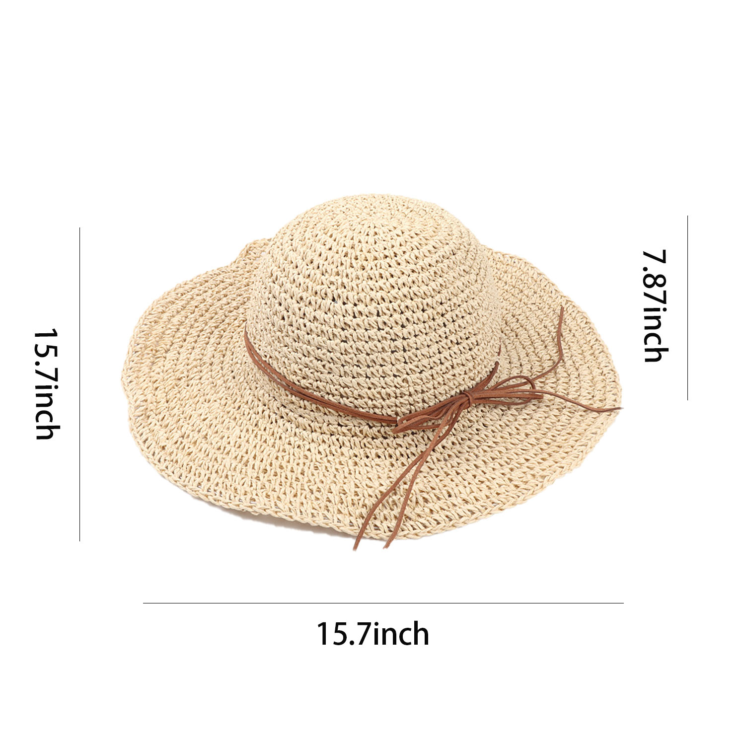 Summer Beach Crocheted Straw Sun Hat 3
