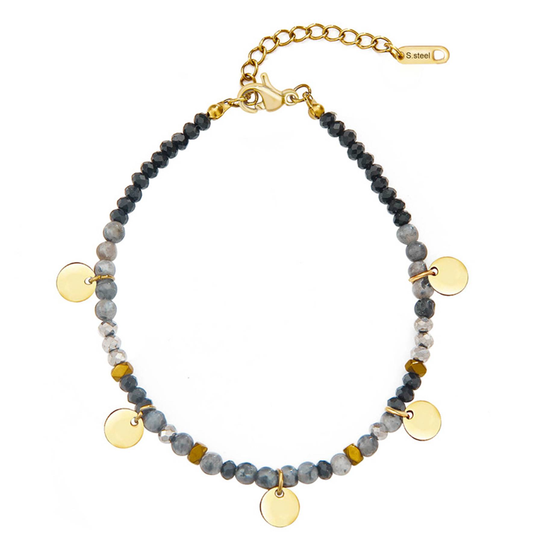 Stainless steel hand-beaded bracelet 2