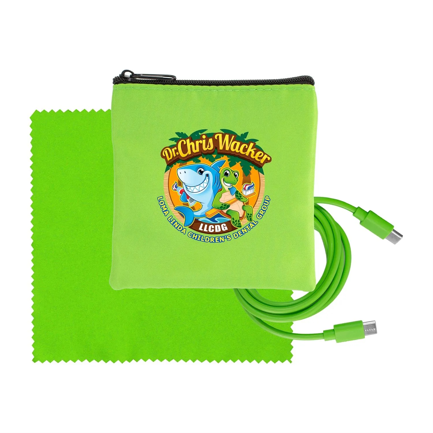 Colorful RPET C to C Cable & Cloth Set 19