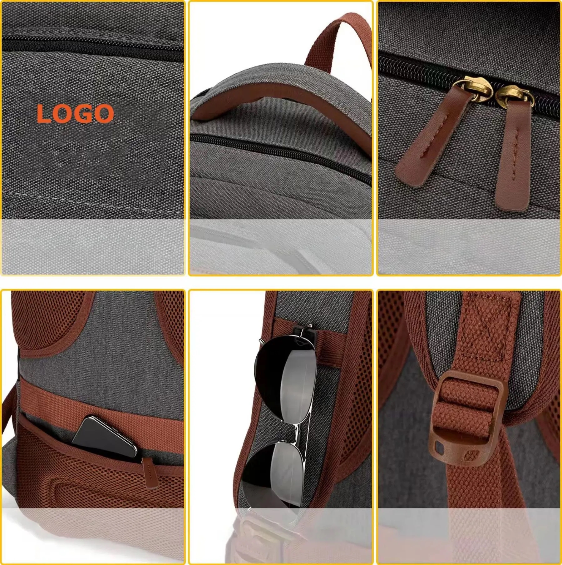 USB Charging Canvas Laptop Backpack 2