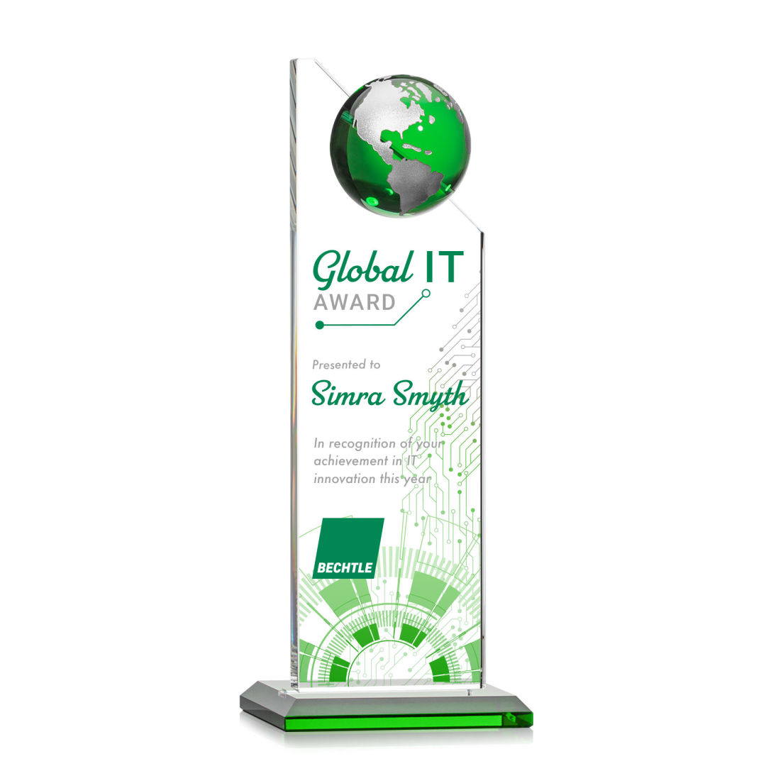 Arden VividPrint™ Award - Green/Silver 3