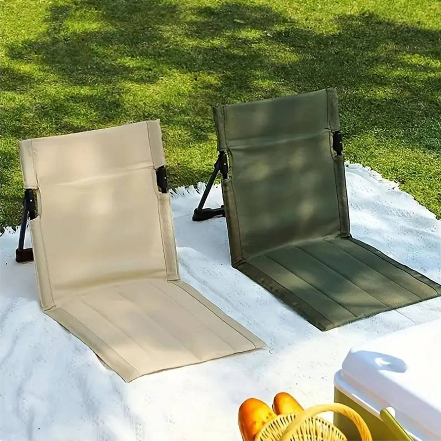 Outdoor Foldable Lightweight Beach Chair with Backrest 8