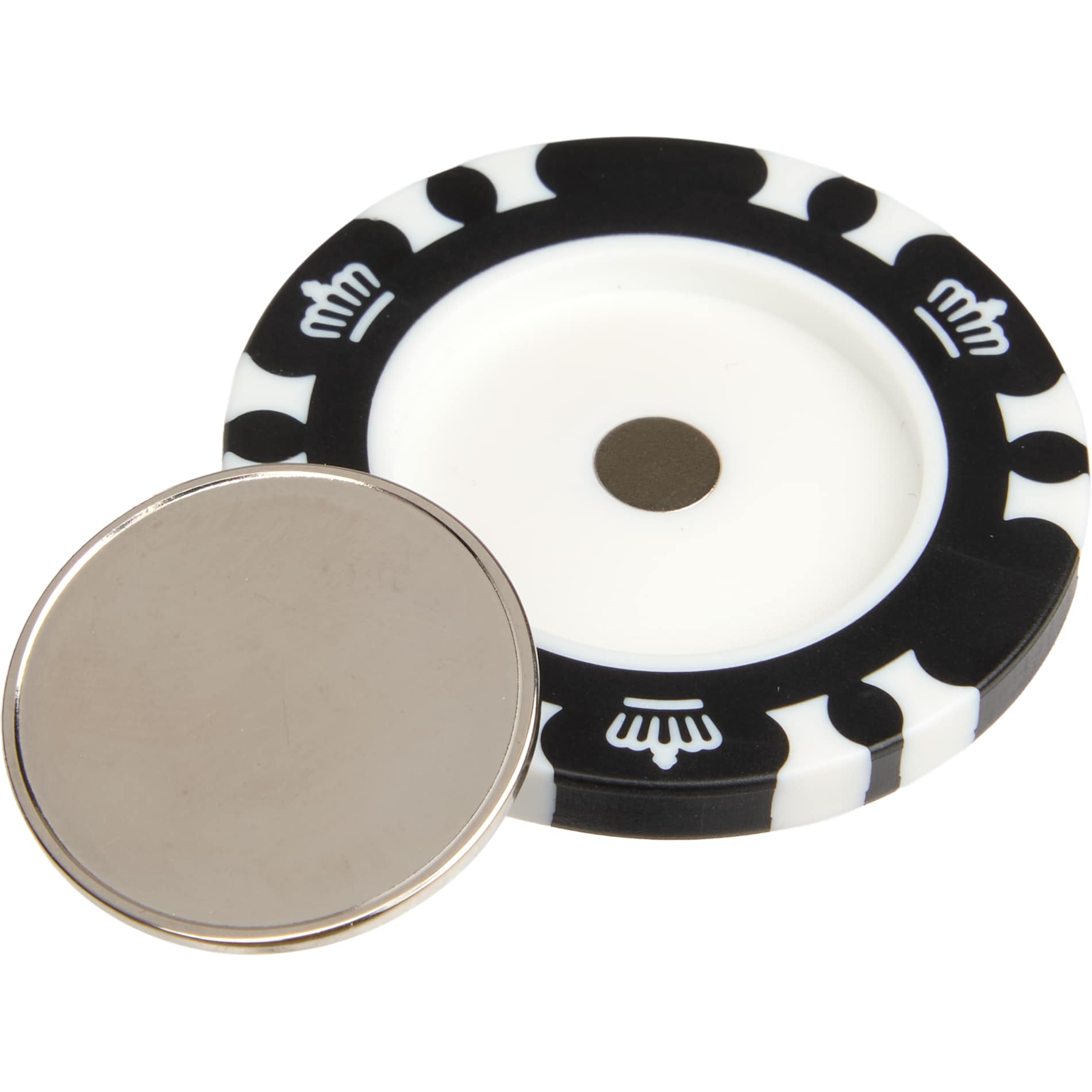Recycled Poker Chip w/ Metal Ballmarker 68