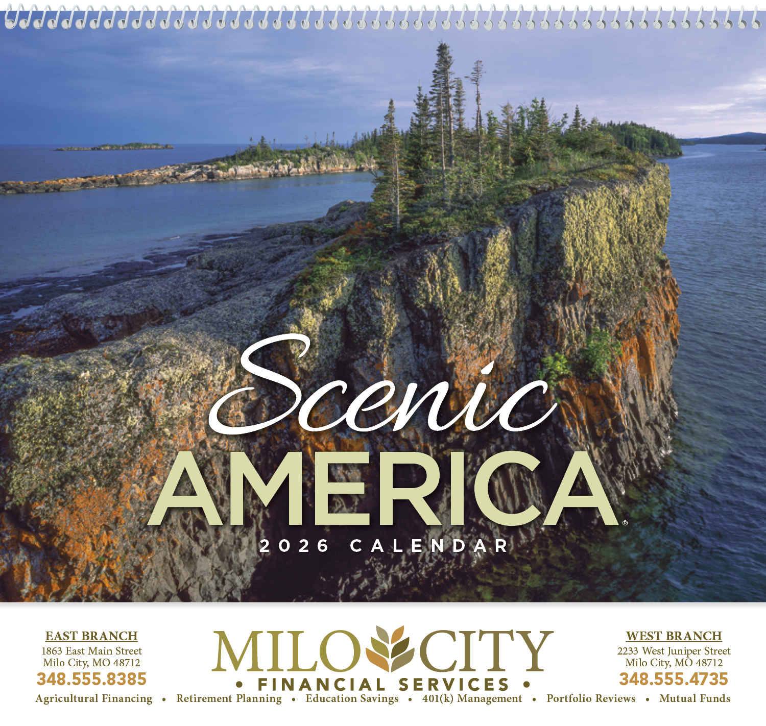 HotLine® Products Scenic America® Appointment Calendar - Spiral 15