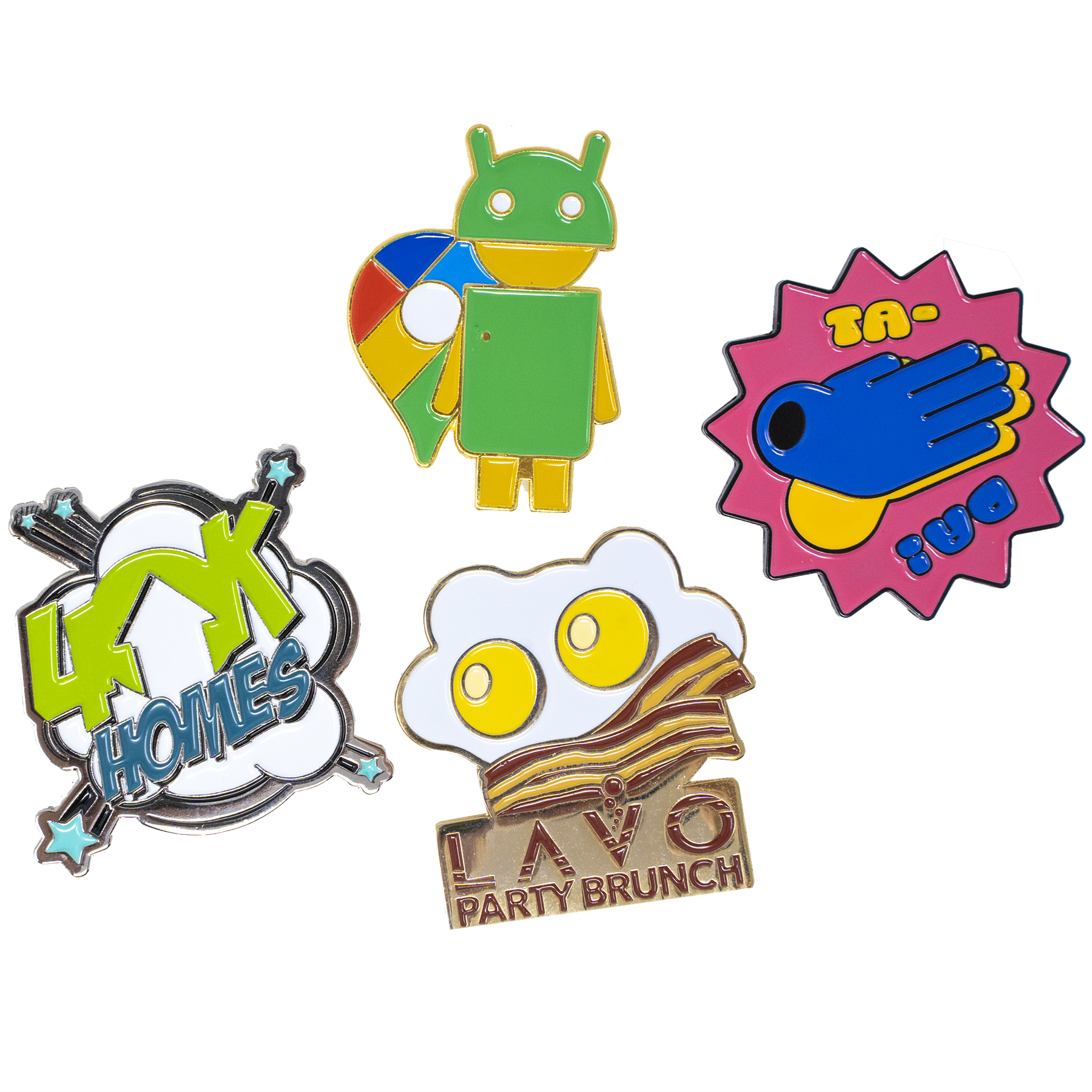 Diestruck Soft Enamel Lapel Pins: 1 1/2" W x 1 1/2" H 1