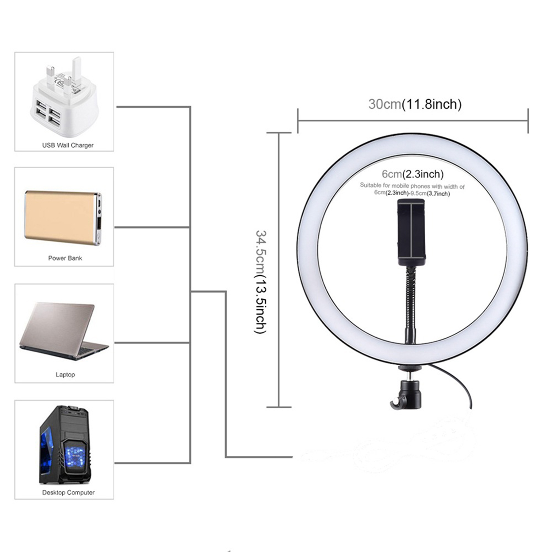 Remote Led Selfie Ring Light Live Photo Lamp 2