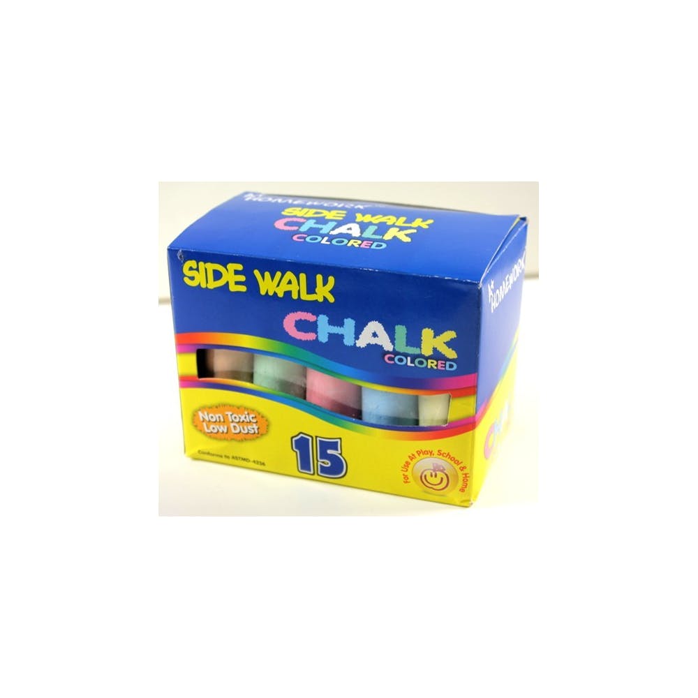Sidewalk Chalk - 15 Count Assorted Colors 2