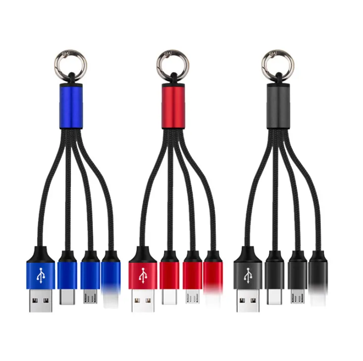 3-In-1 USB Cable With Keychain 1