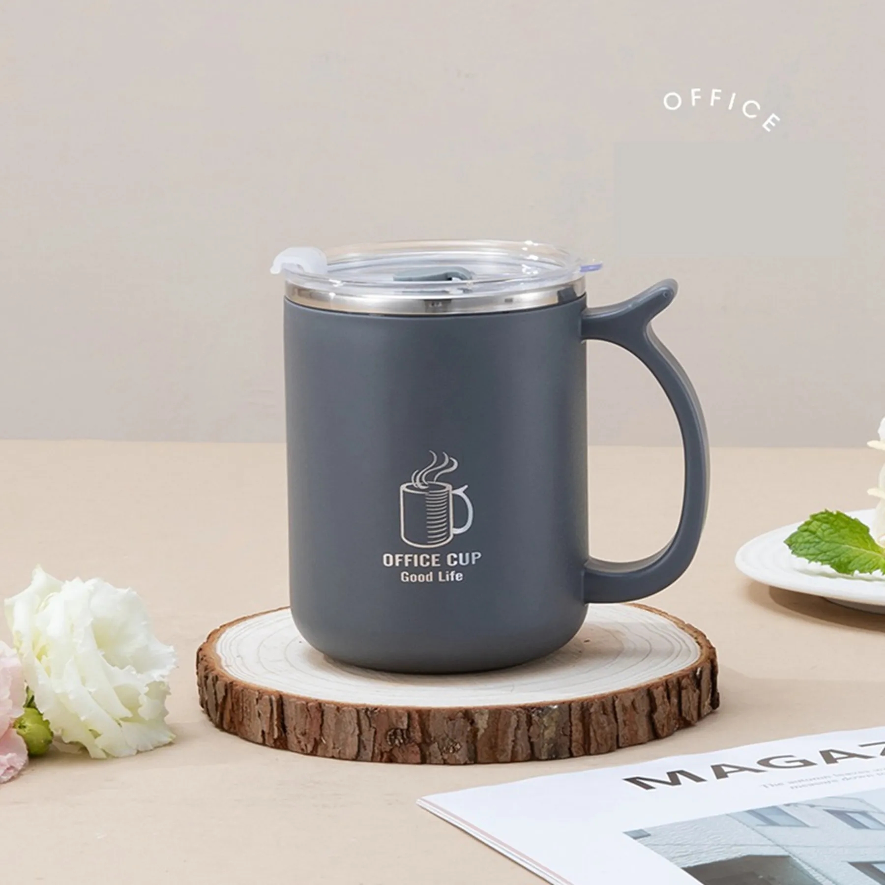 17 Oz. Stainless Steel Insulated Coffee Cup with Handle 5