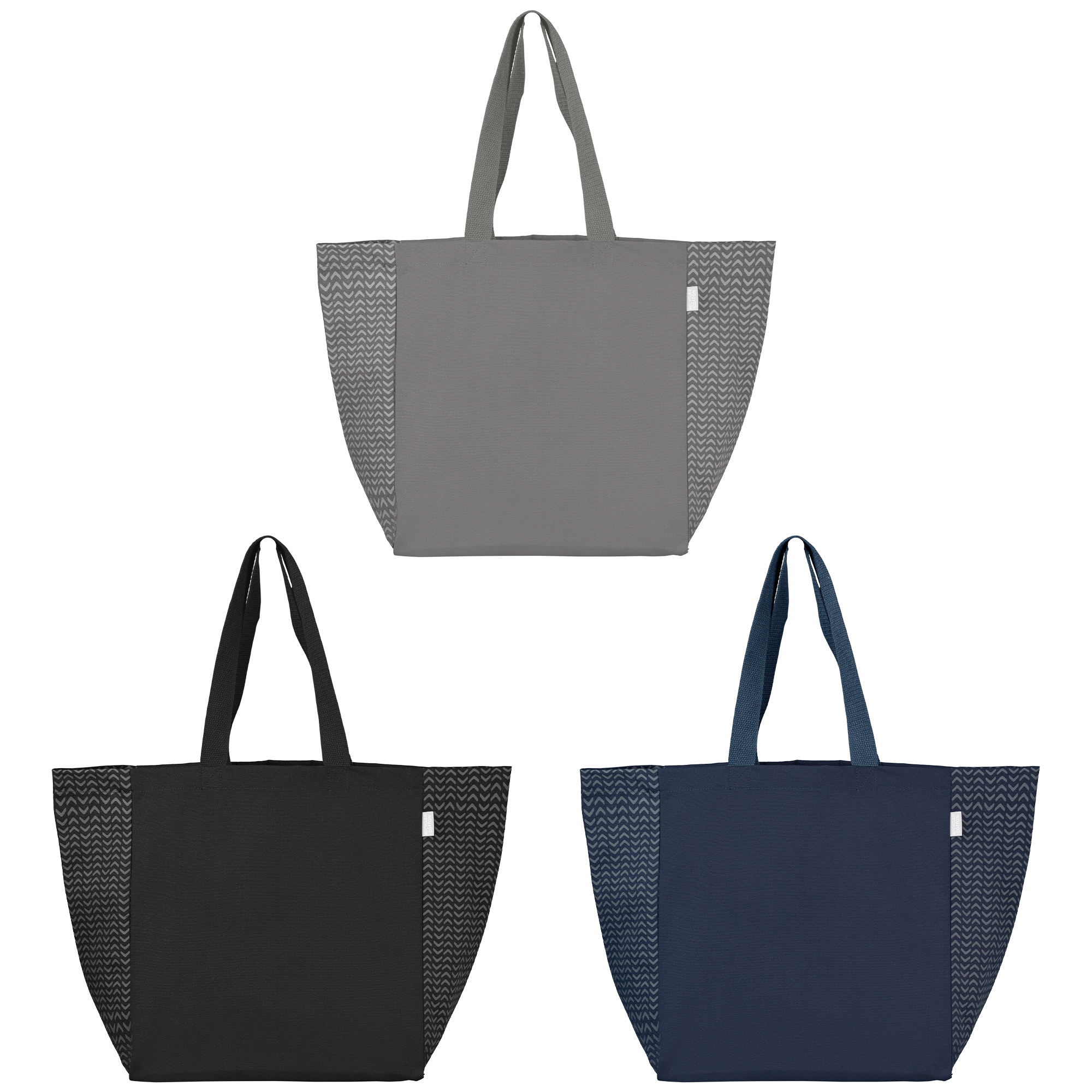 Toronto Recycled Cotton Chevron Tote Bag – 8 oz 1