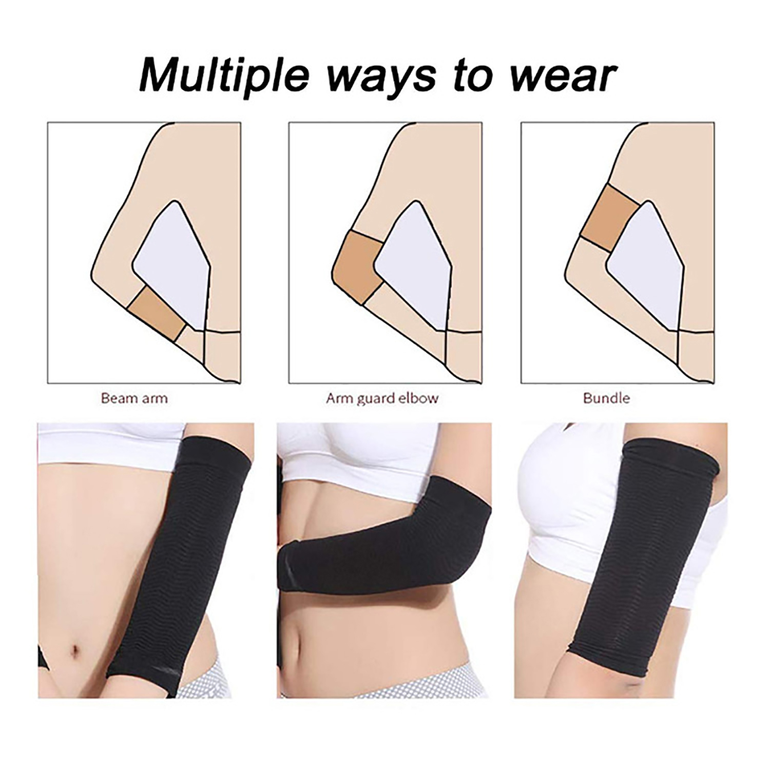 Elastic Fitness Compression Arm Sleeves 6