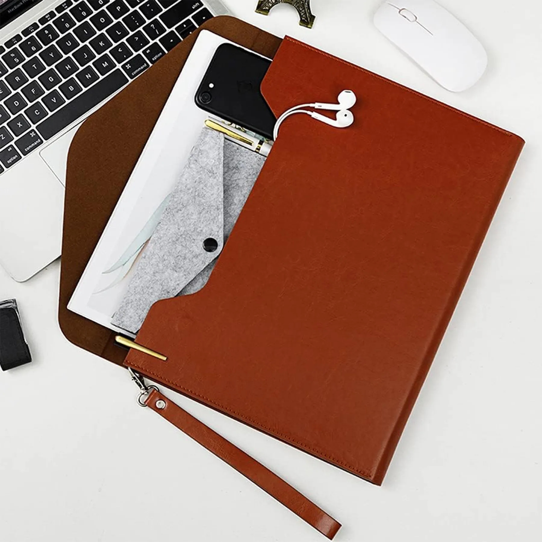 PU Leather A4 File Folder with Invisible Magnetic 1