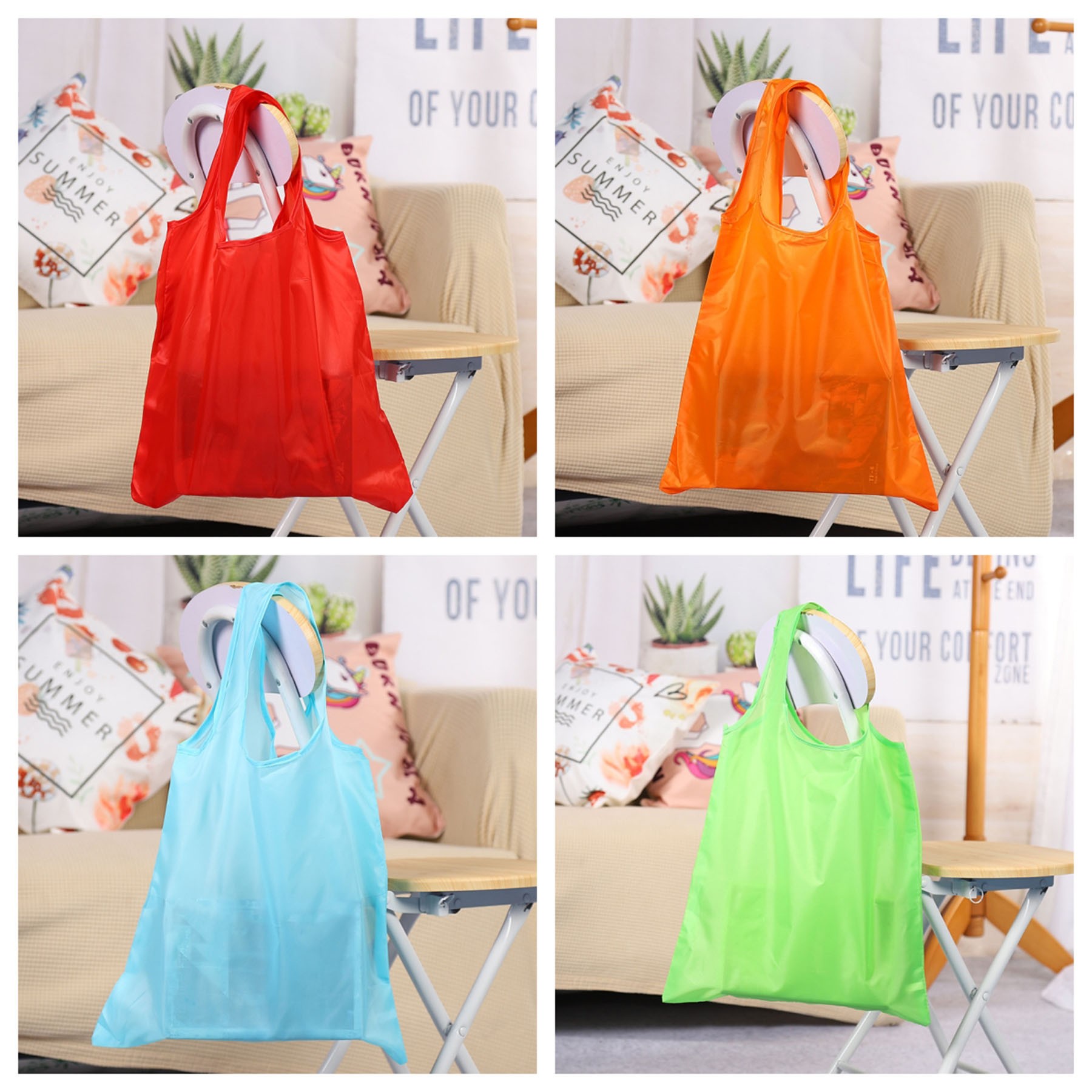 Foldaway Vest Shopping Tote Bag Foldable Reusable Bag 2