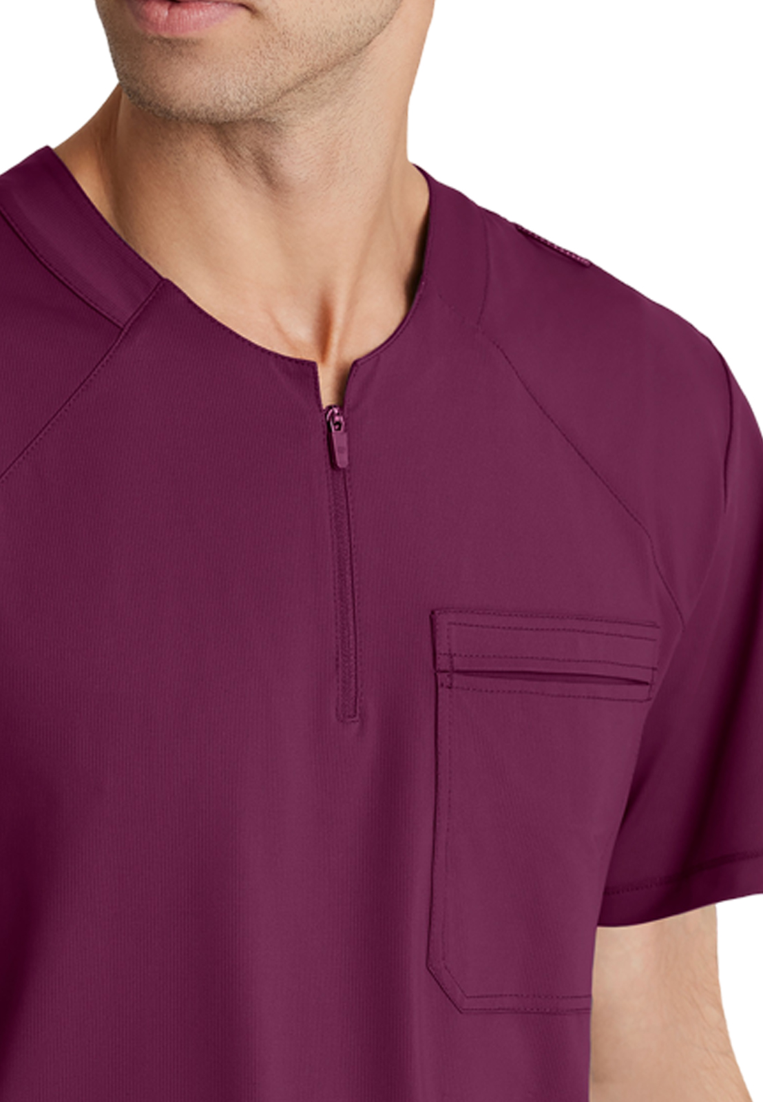 Skechers Slip-Ins - Men's One-Pocket Curved Neck Flex Scrub Top 6