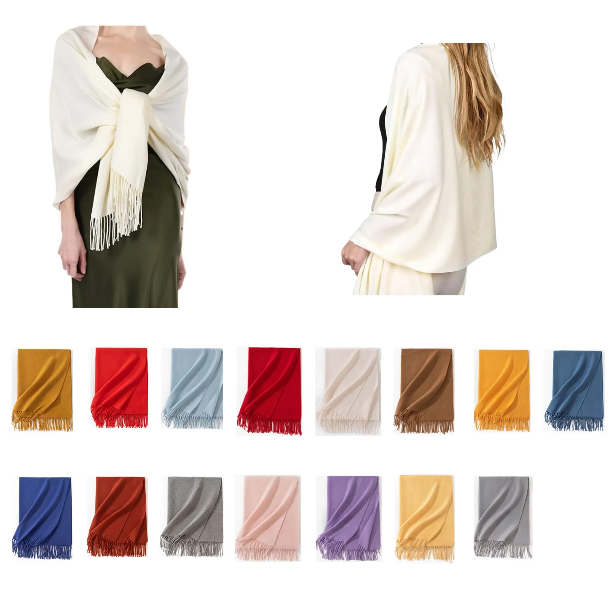 Winter Women's Warm Knitted Scarf Shawl 3