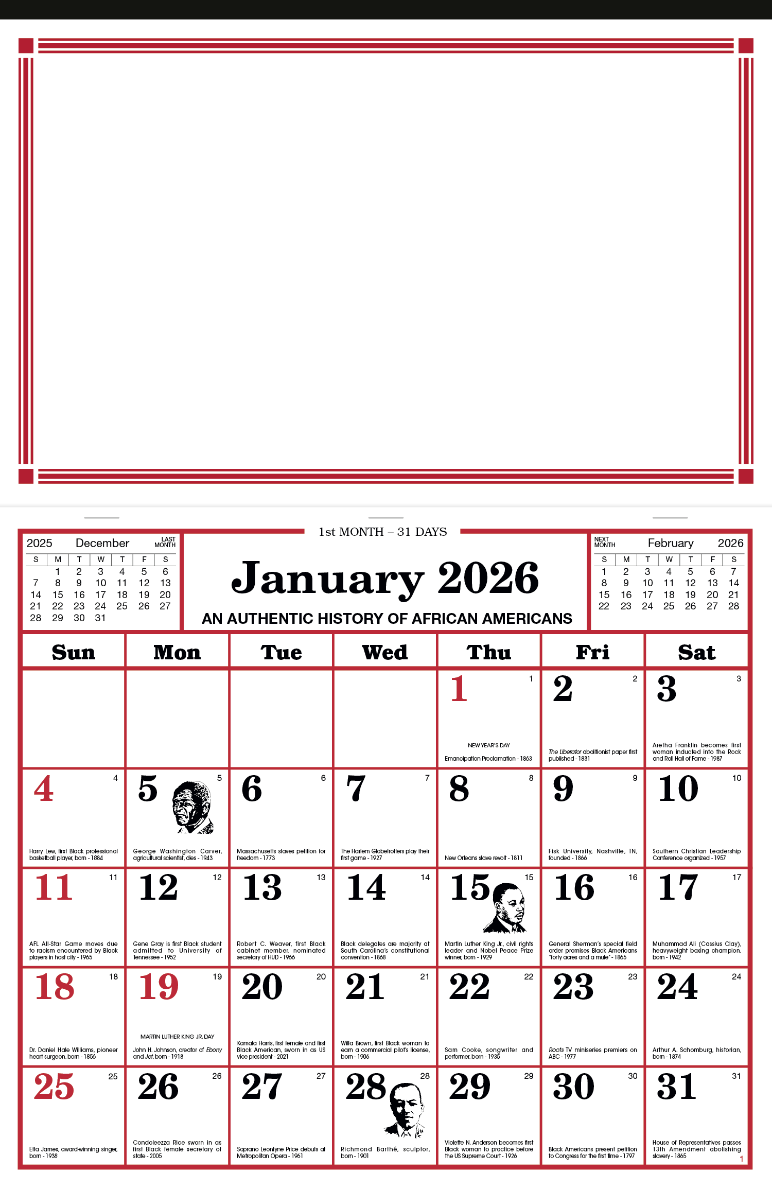 Skinner & Kennedy® Apron Style Calendar 25