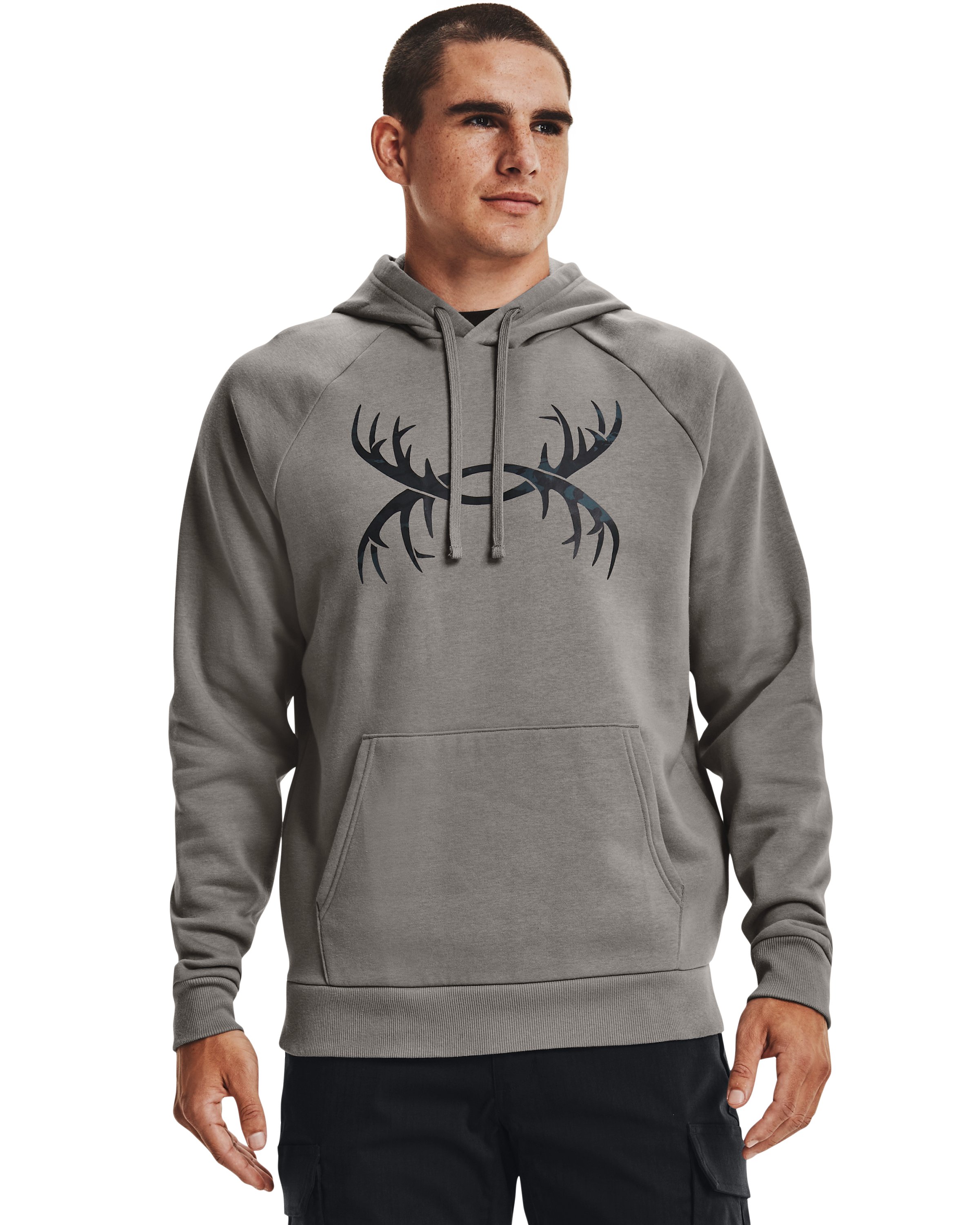 UA Rival Fleece Antler Men's Hoodie, custom hoodie or sweatshirt with logo imprint 11