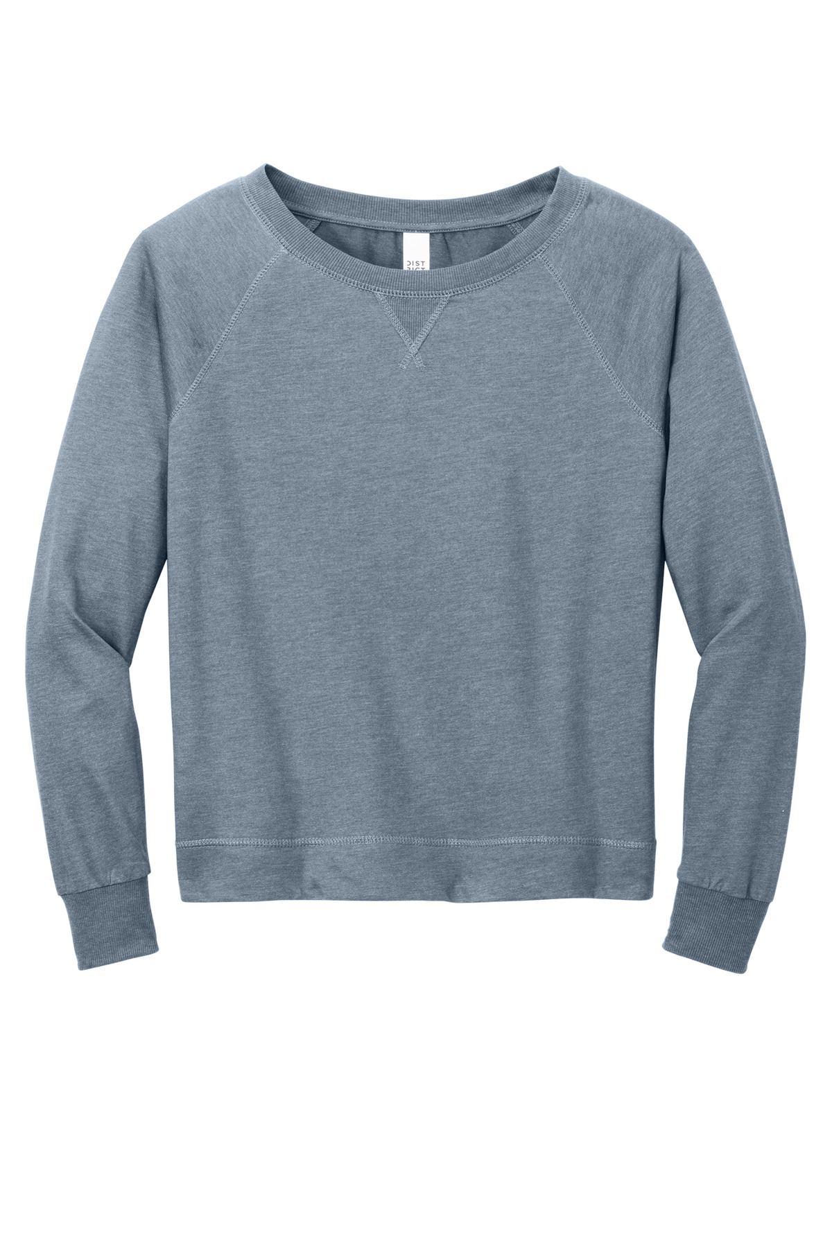 District Women's Featherweight French Terry Long Sleeve Crewneck DT672 10