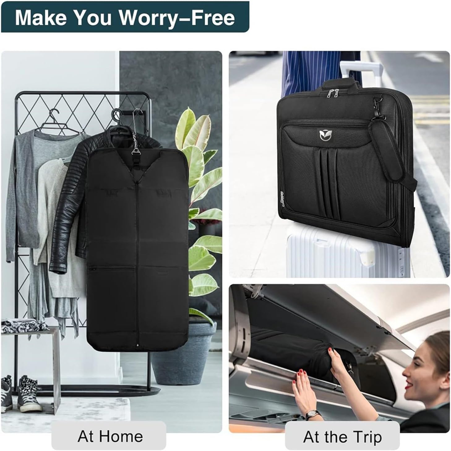Oxford Garment Bag with Hanger Suit Travel Carrier 4