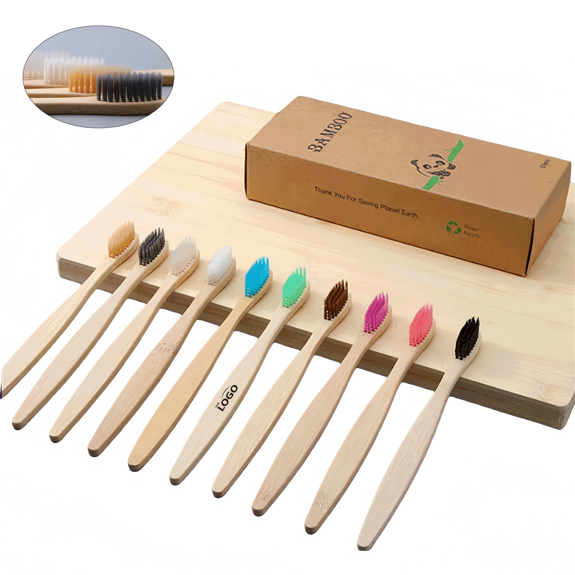 Natural Bamboo Toothbrush Biodegradable Eco Friendly