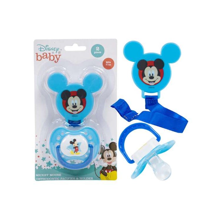 Disney Pacifier & Clip Sets - Blue Star 2pk 1
