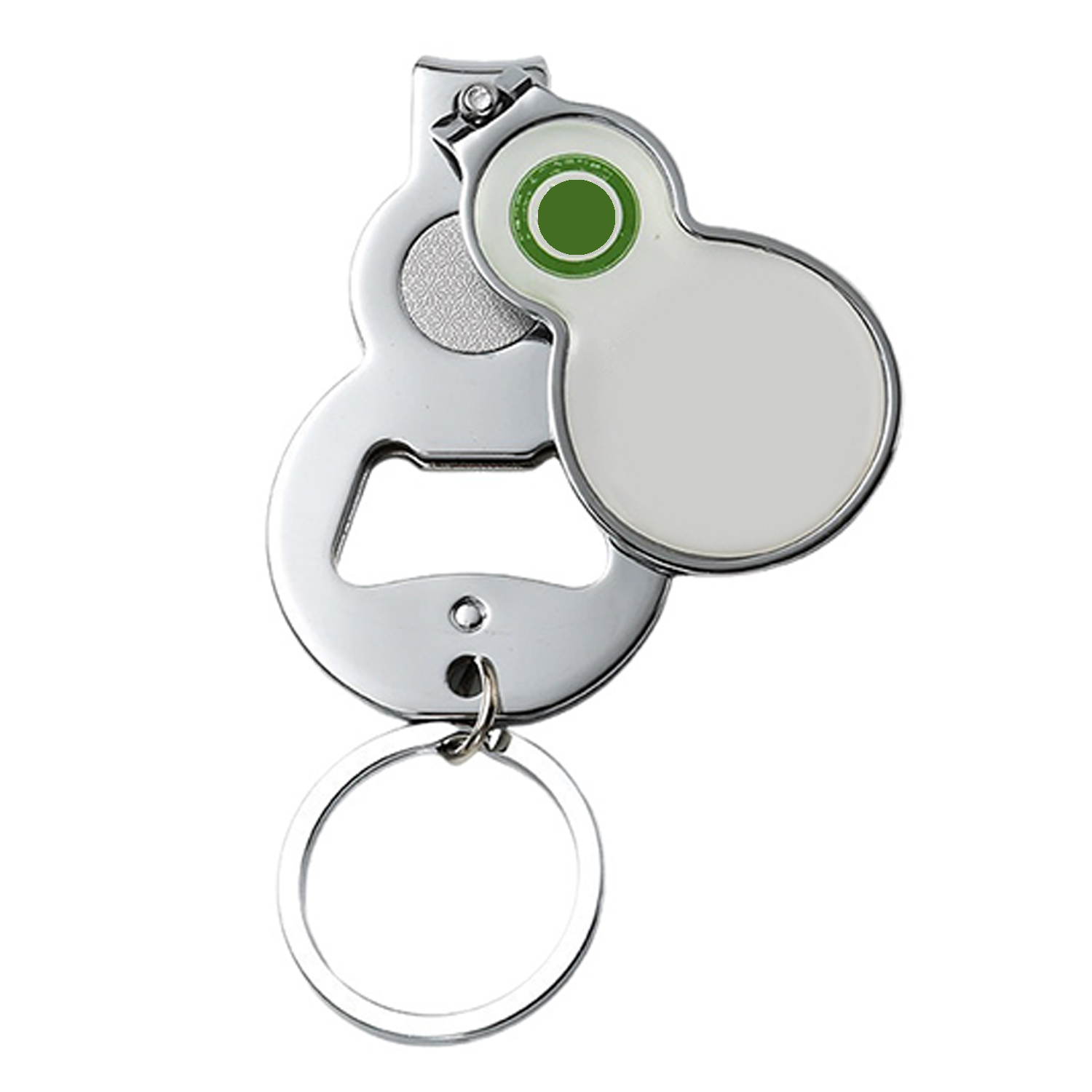 3-in-1 Gourd Shape Nail Clipper with Opener Keychain 5