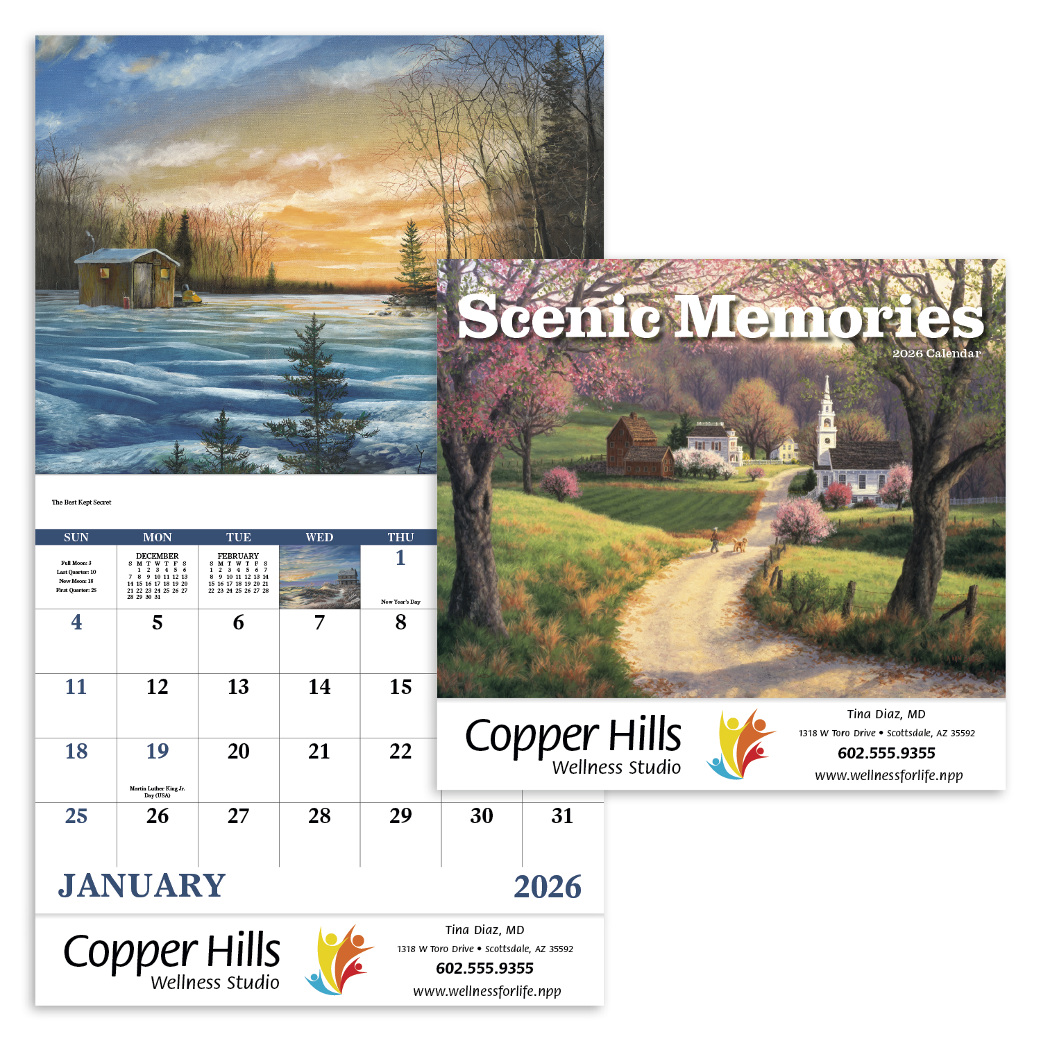 Good Value™ Scenic Memories - Stapled Calendar 34
