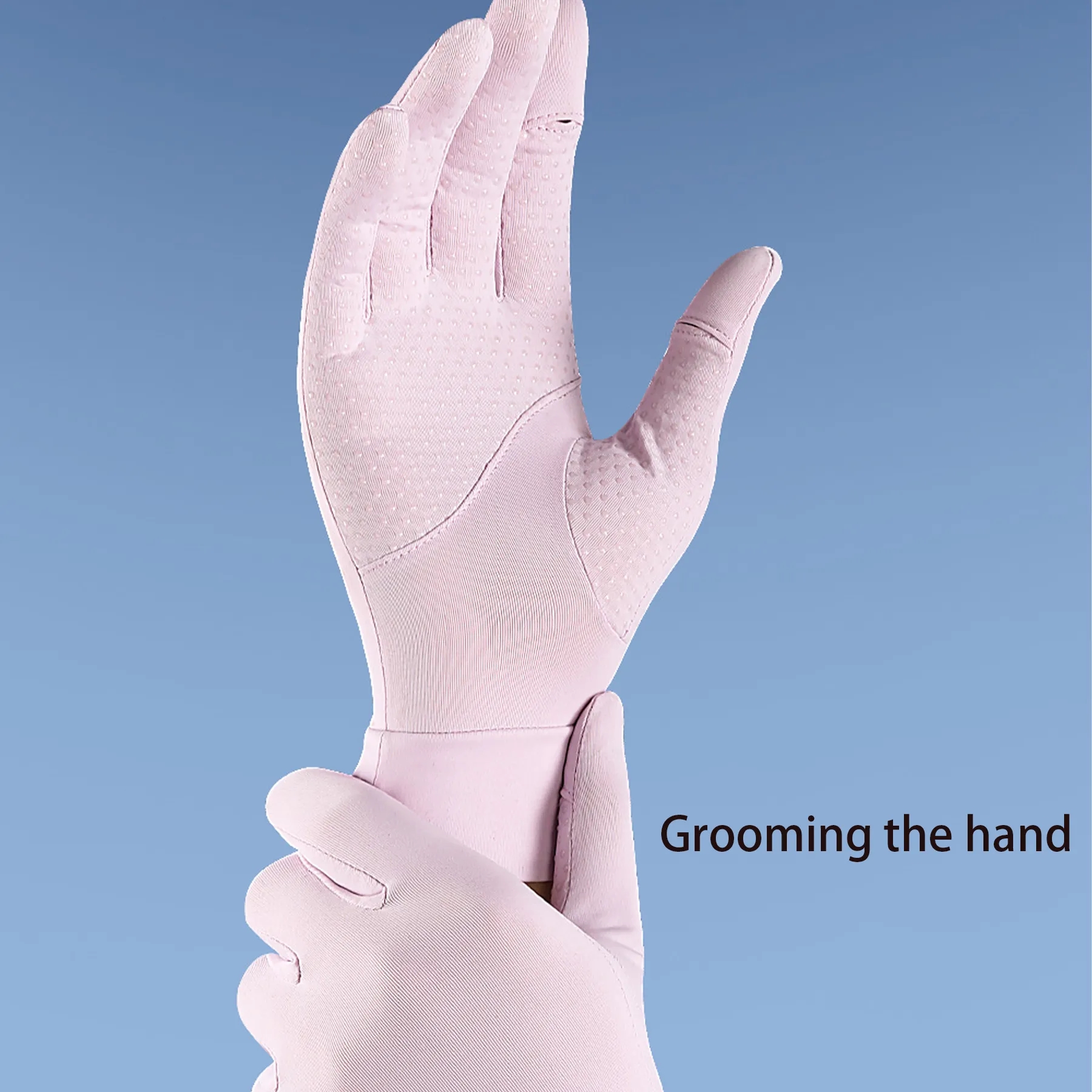 Cotton Summer Outdoor Ice Silk Sunscreen Gloves For Women 3