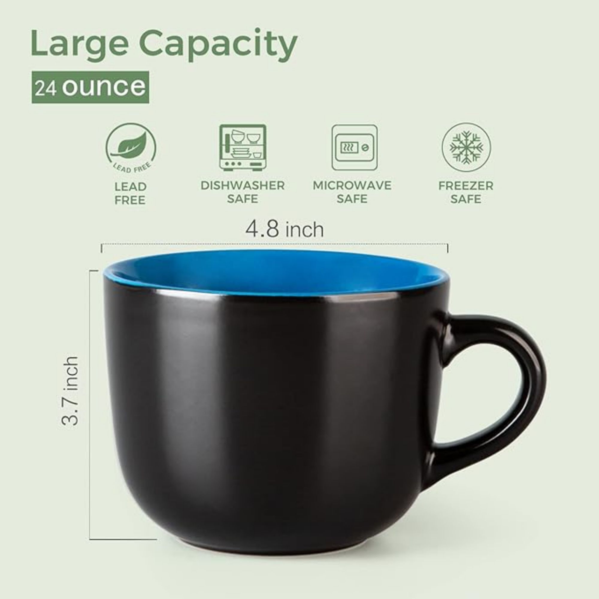 20 oz Soup Mug With Handle 2