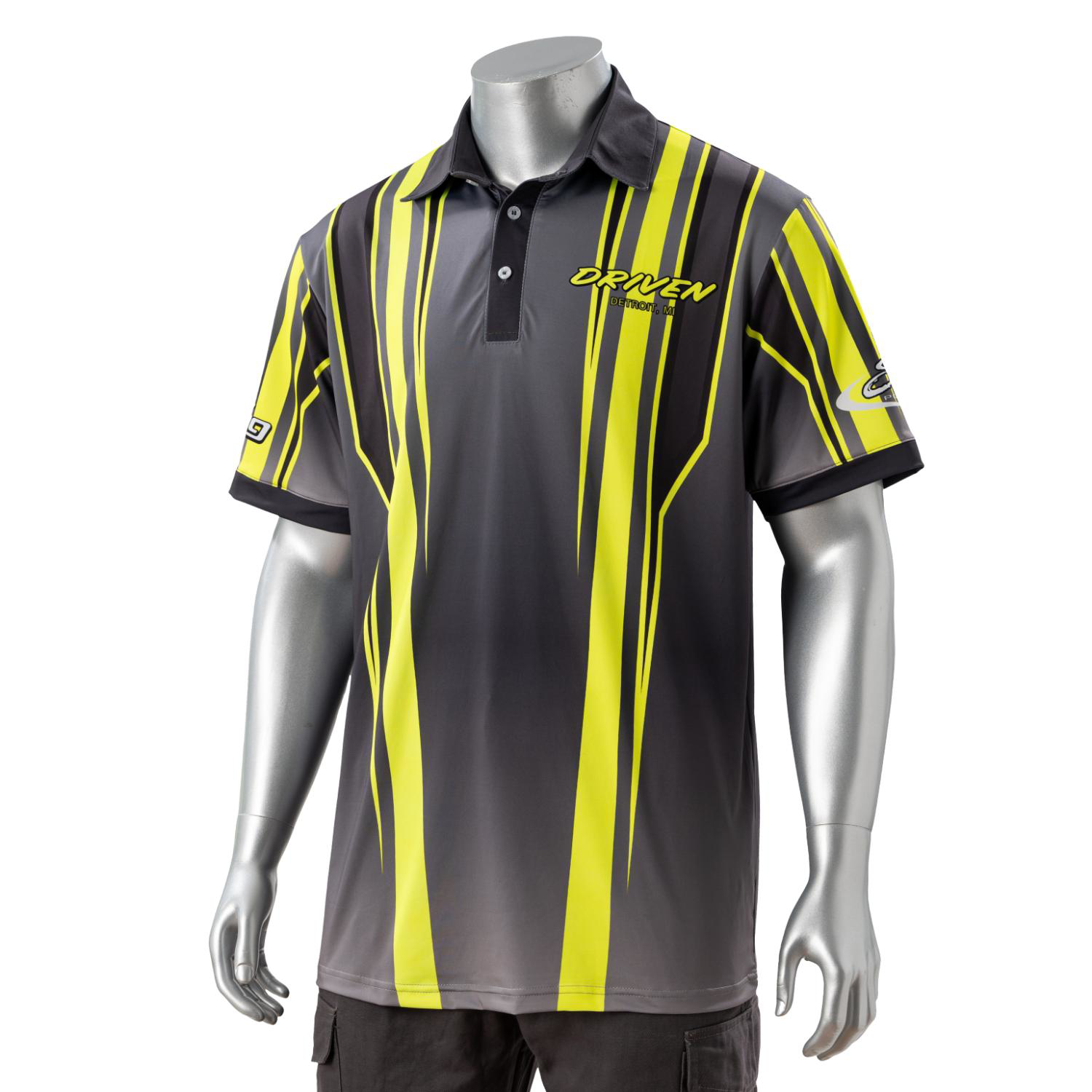 75D Milk Silk Fluorescent Digital Print Men's Polo - 5.3 oz 4