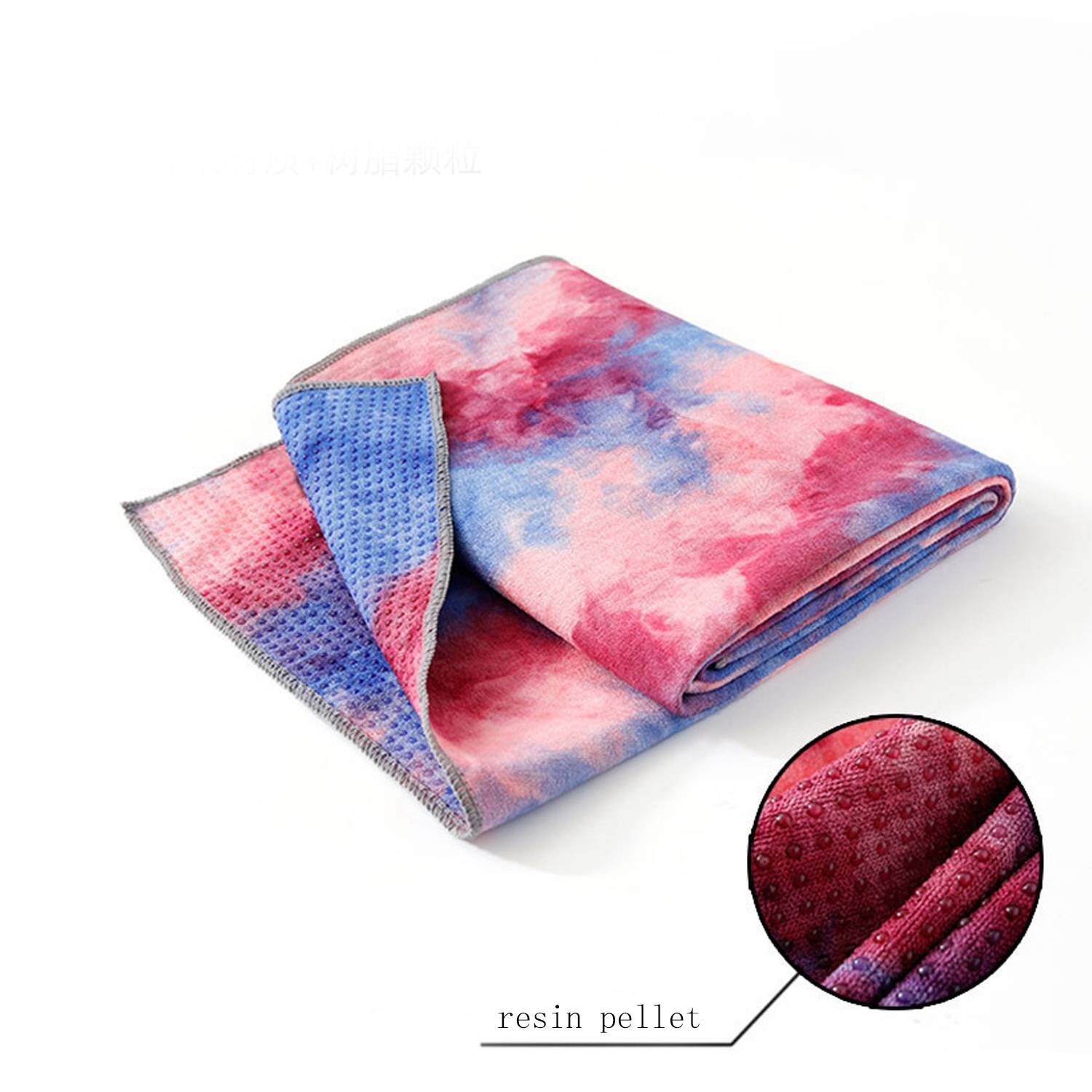 Tie Dye Microfiber Resin Pellet Anti-Slip Yoga Mat Cover 5