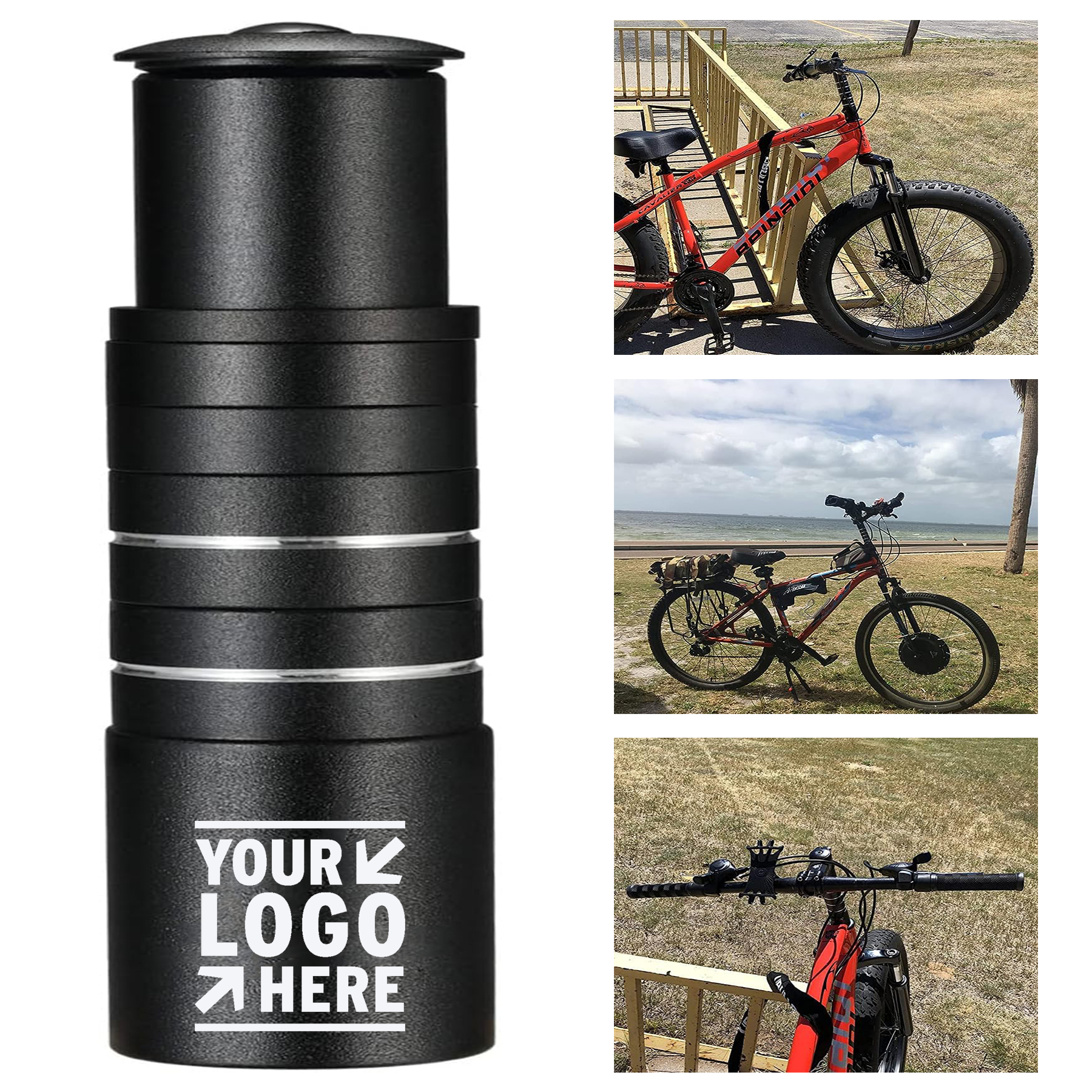 Bike Stem Fork Stem Extender Aluminium Alloy Bicycle Handlebar Raiser Head Up Adapter 2