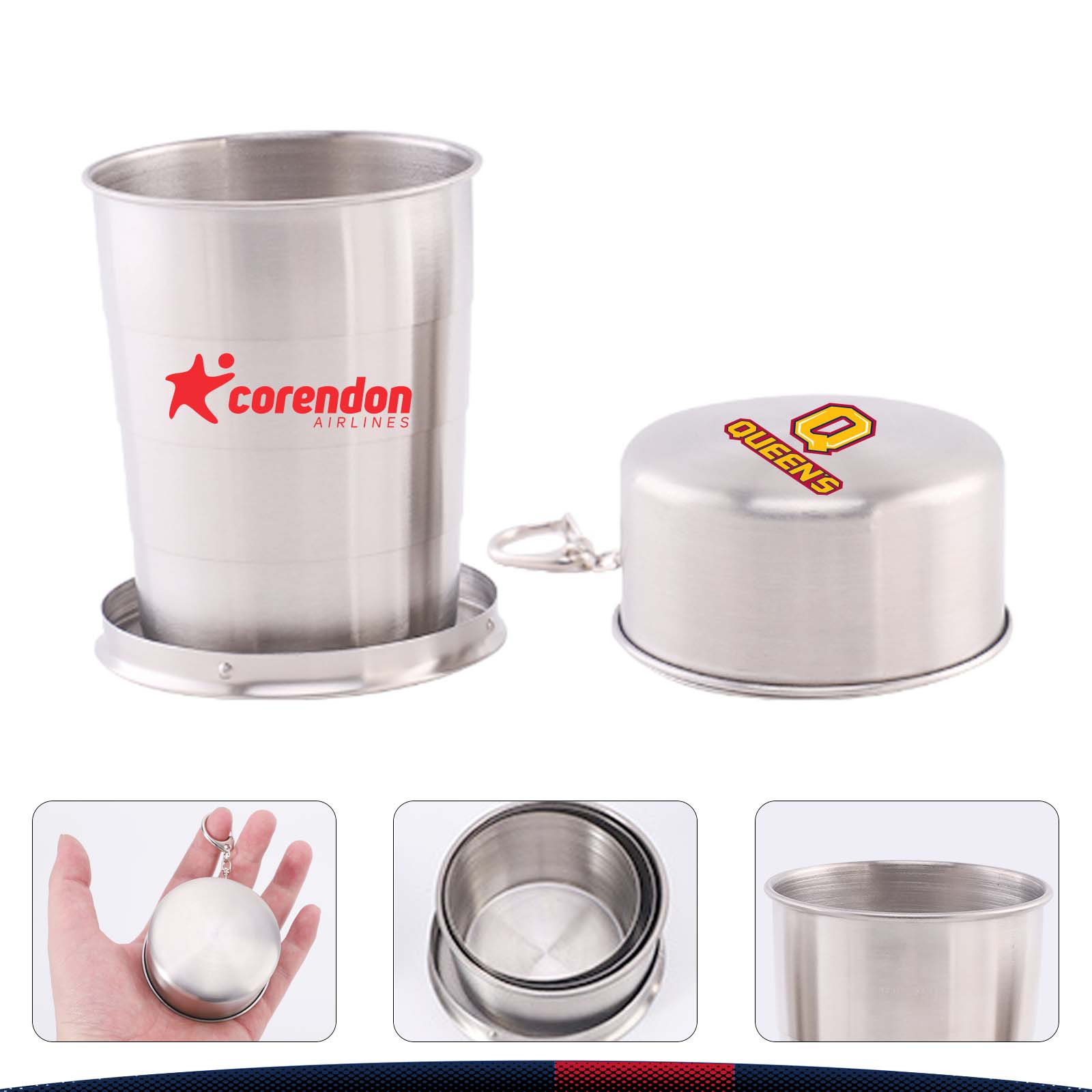 Stainless Steel Camping Telescopic Wine Cup 2