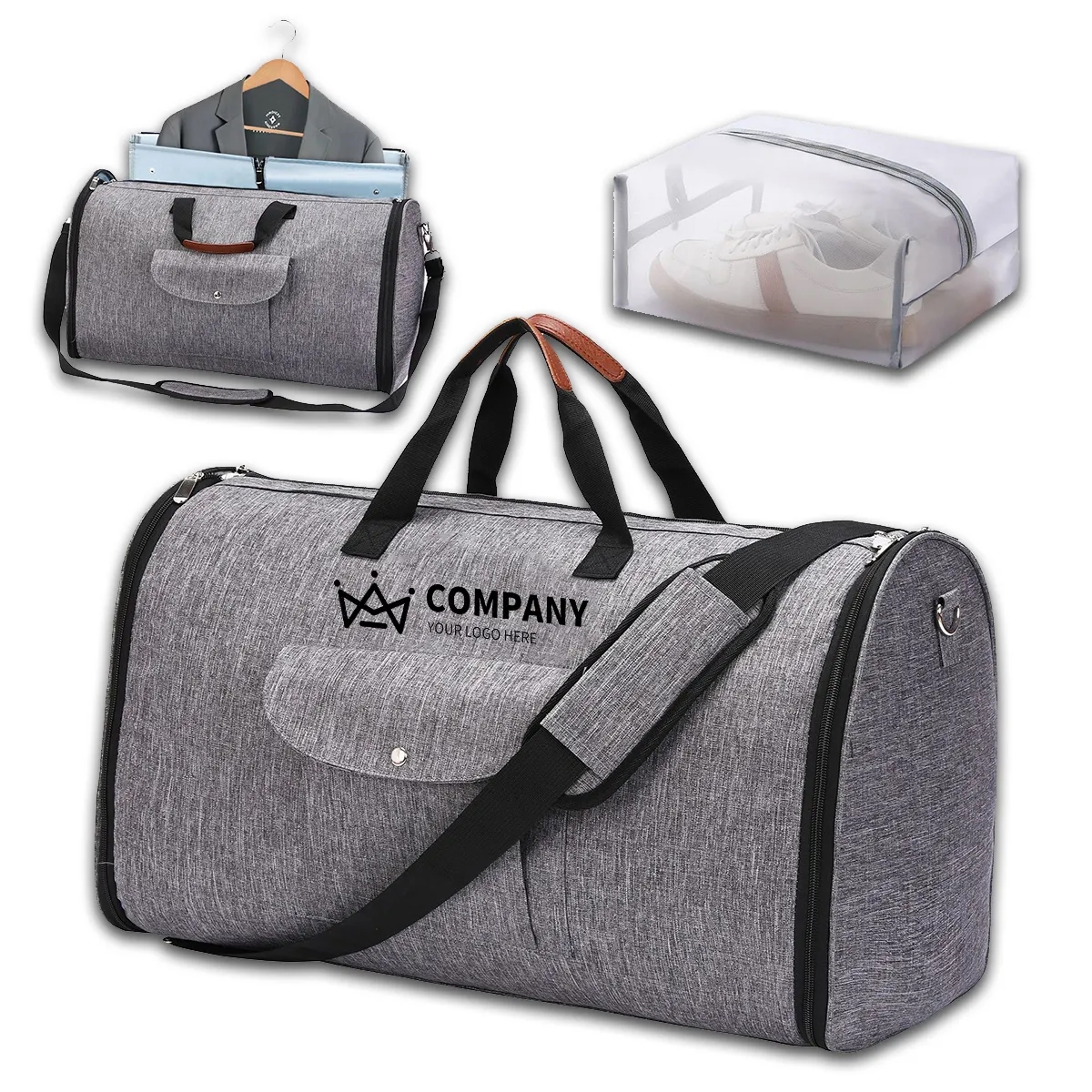 Convertible Garment Duffel Bag with Shoe Pouch for Travel 2