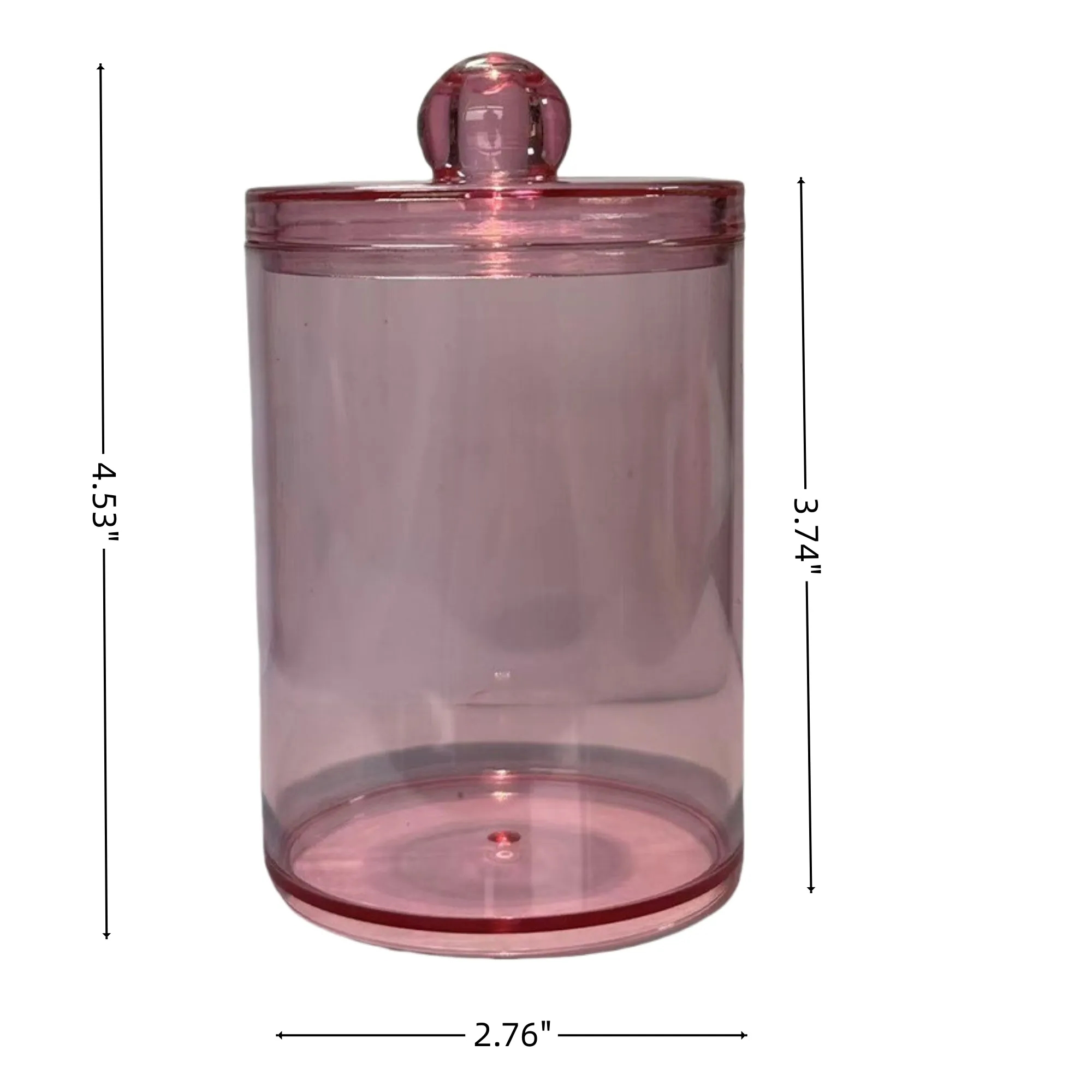 Plastic Clear Cotton Swab Holder Box Storage Jar With Lid, promotional household item with logo imprint 4