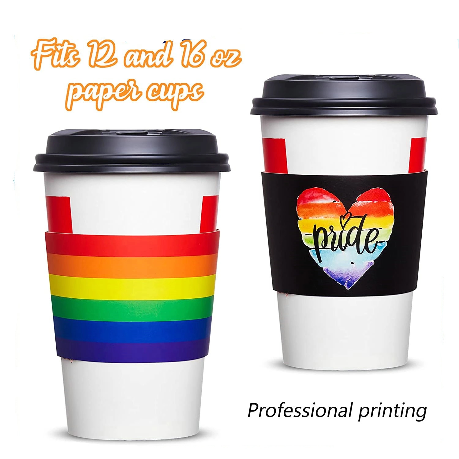 12oz To 16oz Disposable Coffee Cup Sleeves 4