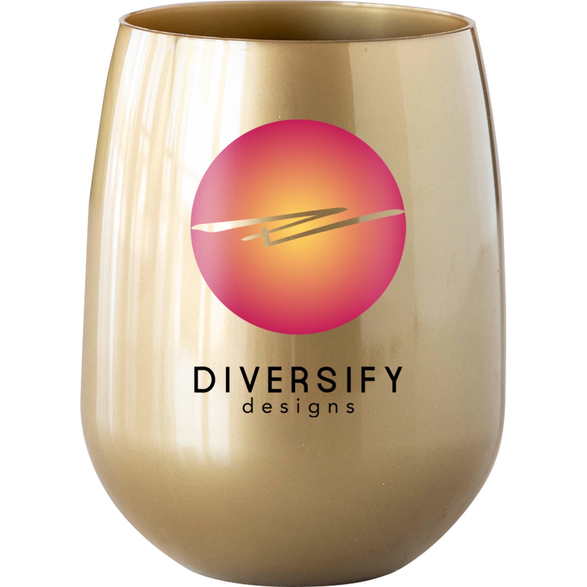 Symglass 12oz Colored Stemless Wine Glass 18
