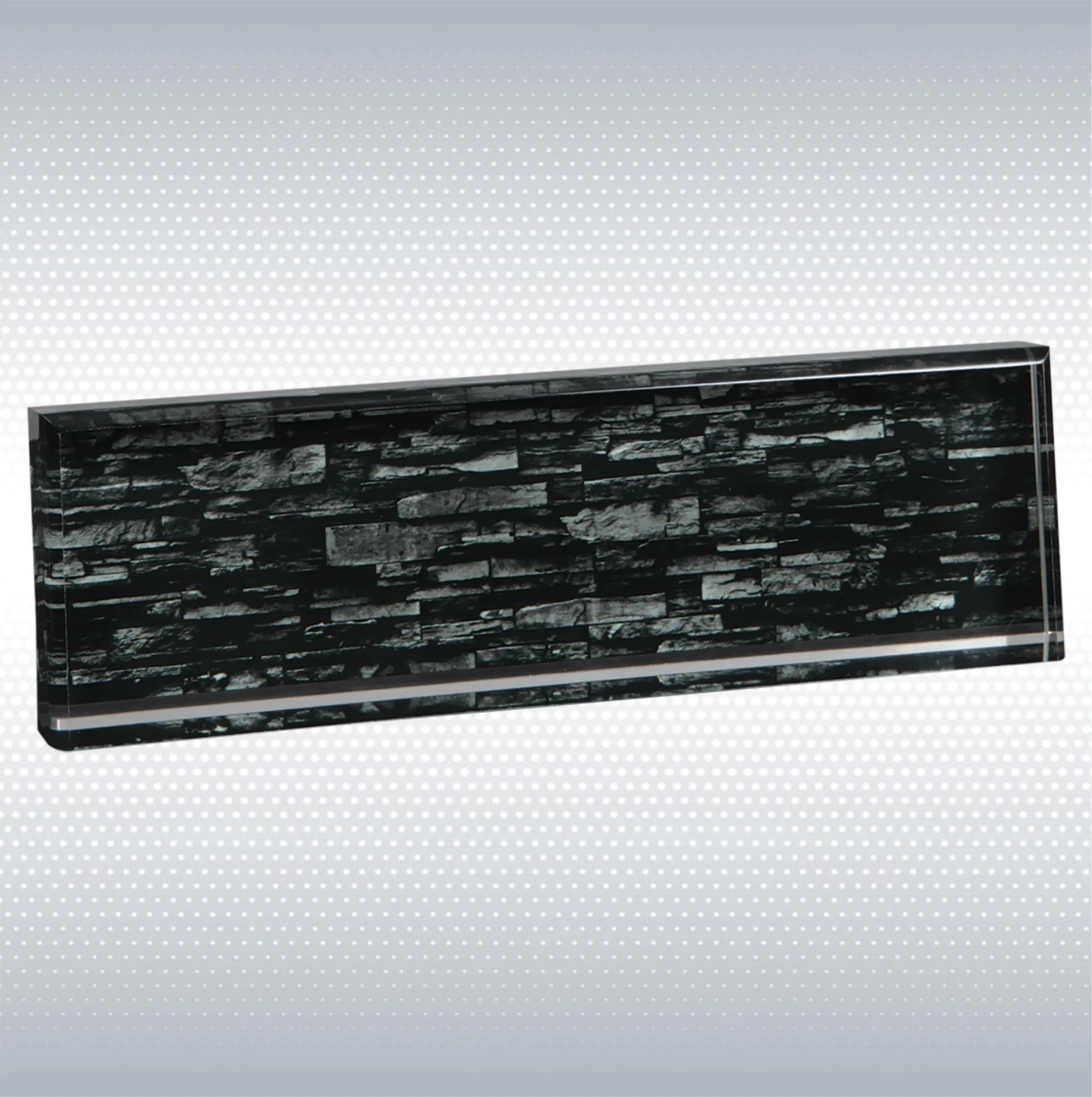 9 1/2" x 2 3/4" Gray Brick Acrylic Name Bar 4