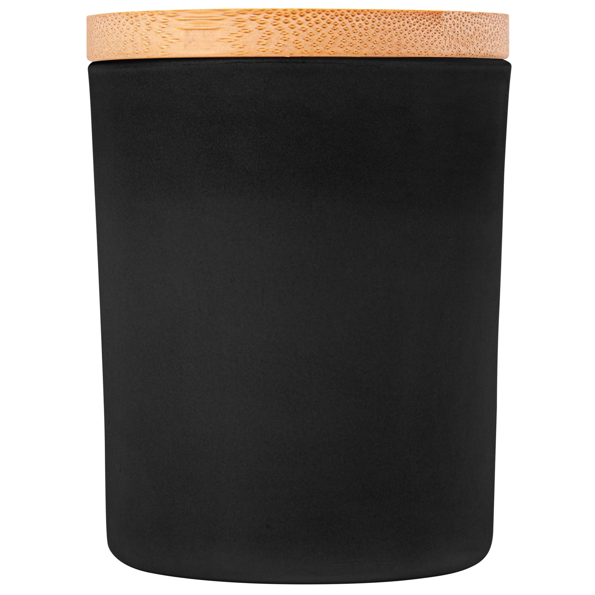 Vanilla-Scented Soy Wax Candle in Glass Jar w/Bamboo Lid (La 5