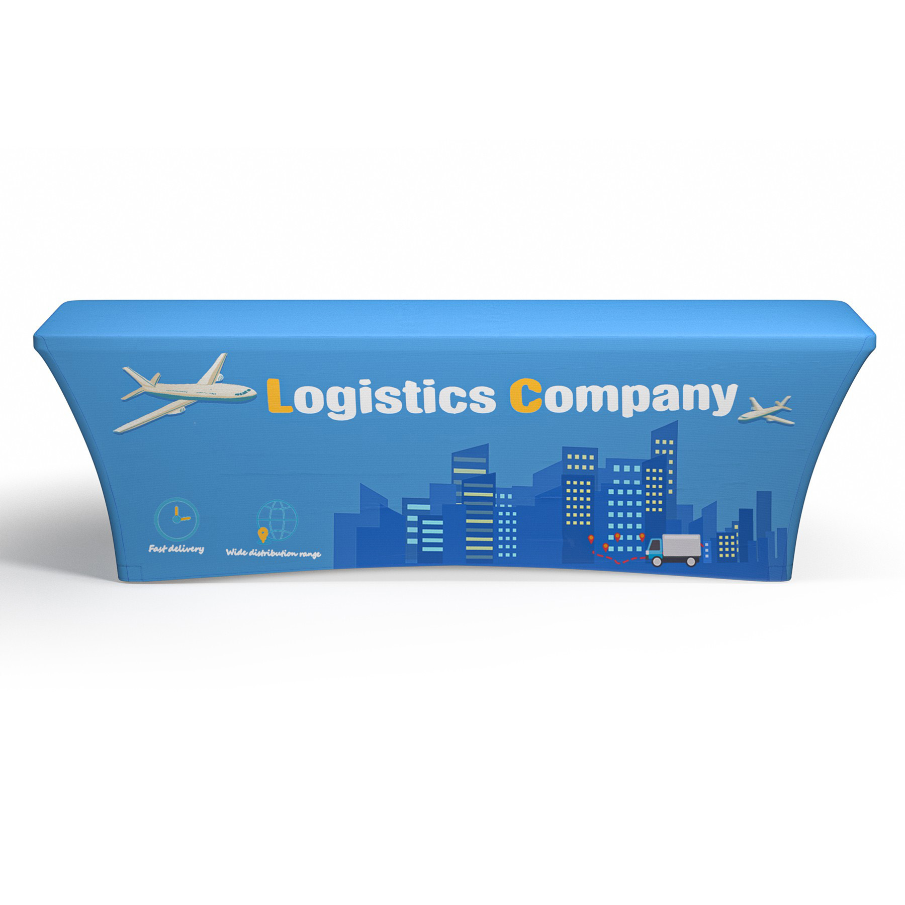 8' Standard Stretch Table Cover (Full Color Dye Sublimation) 3