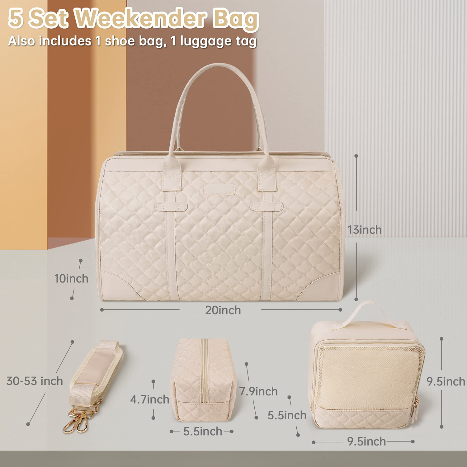 Polyester Laptop Tote Bag Set With Zipper 1
